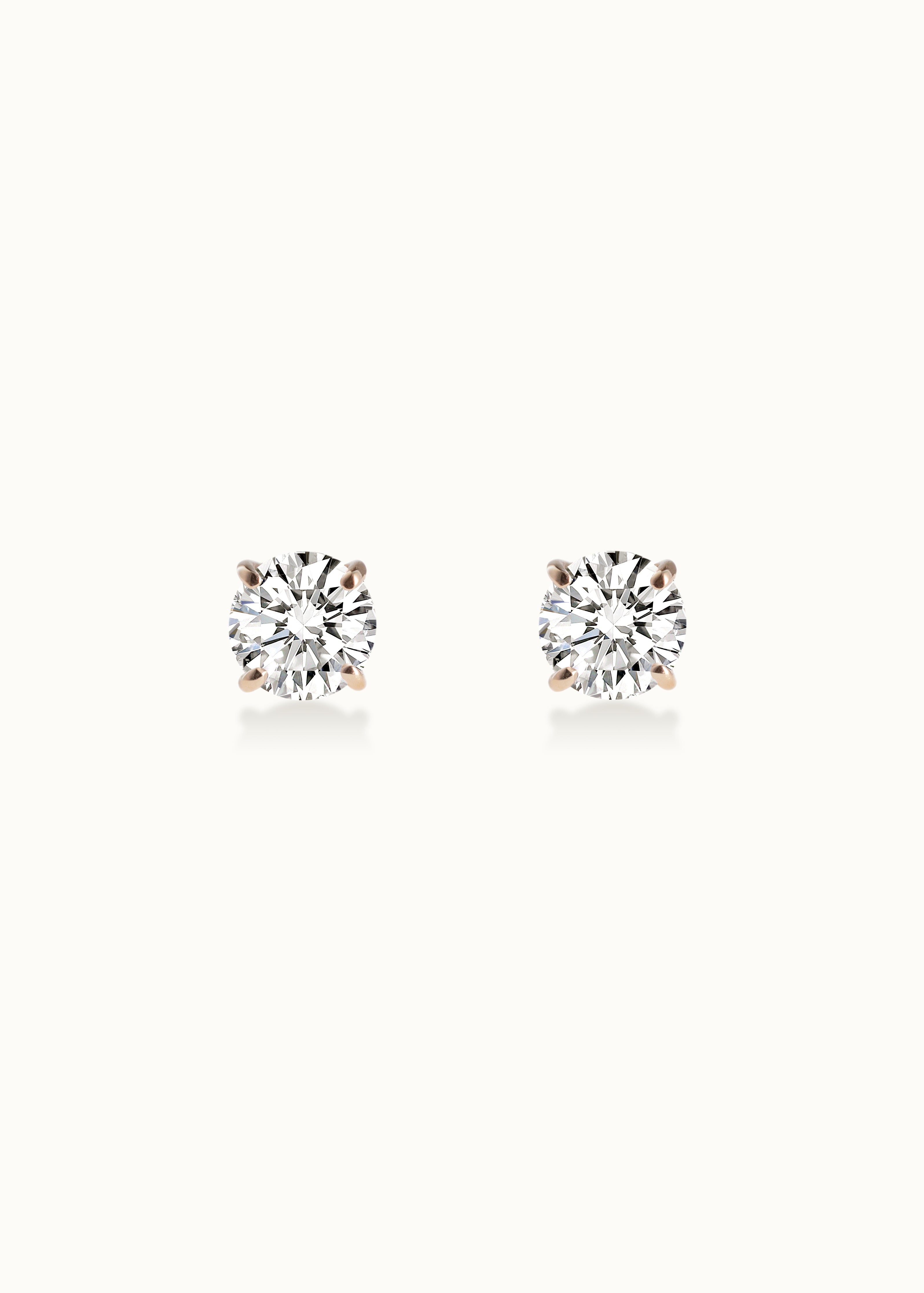 Heirloom Classic Round Brilliant Claw Set Diamond Studs Earrings