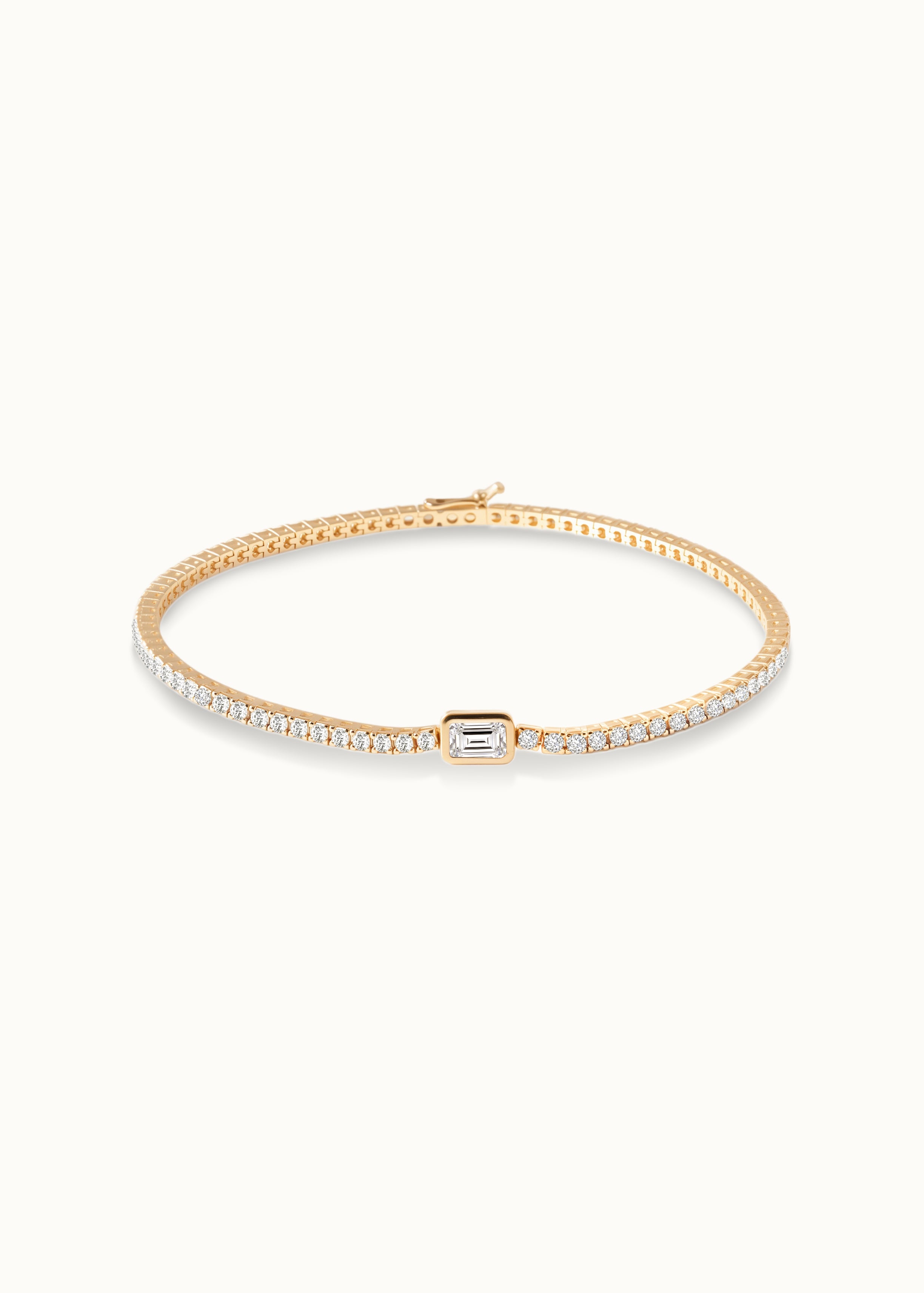 Heirloom 2ct Center Diamond 1.7mm Tennis Bracelet