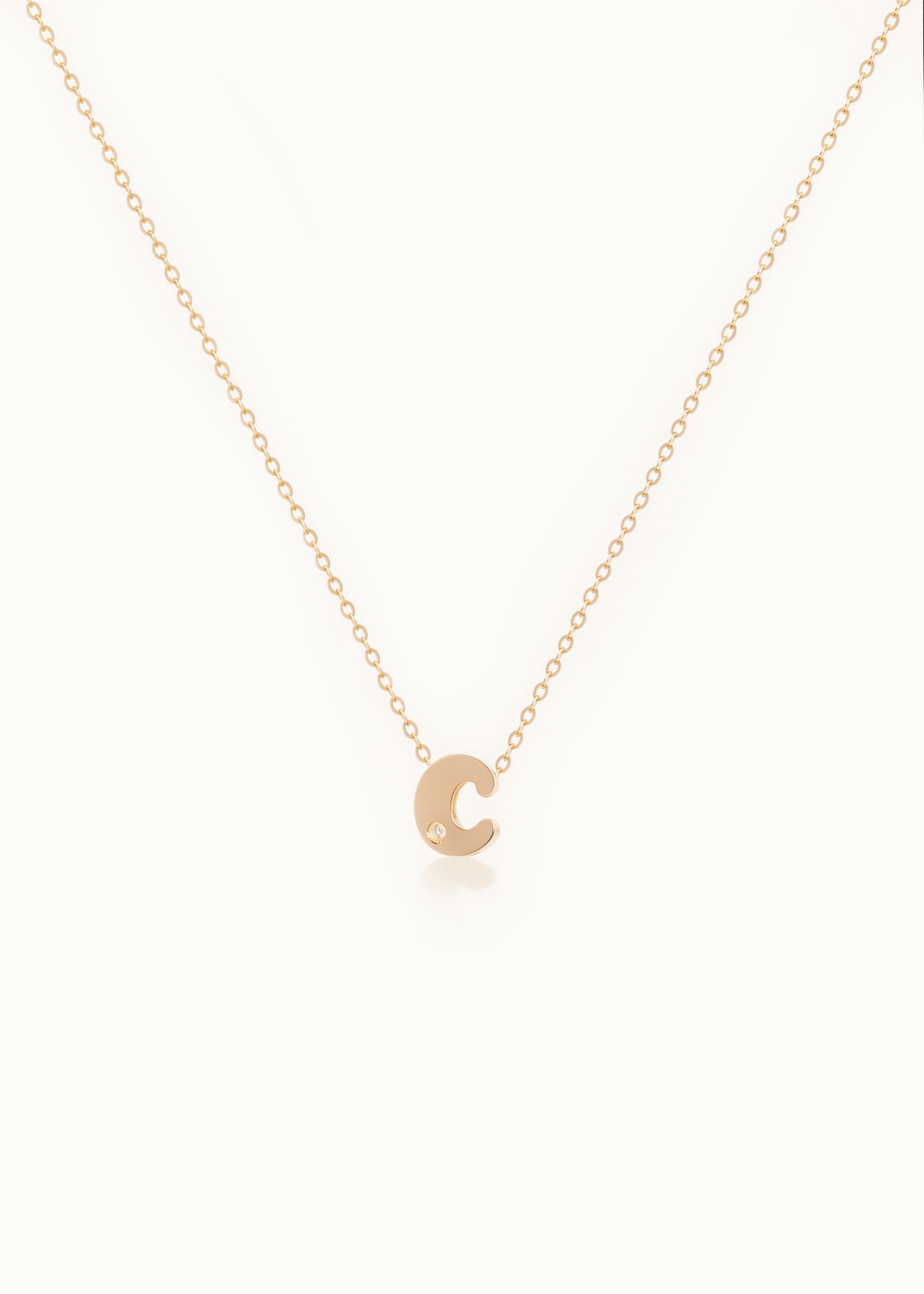Heirloom Cloud Initial Diamond Pendant Necklace