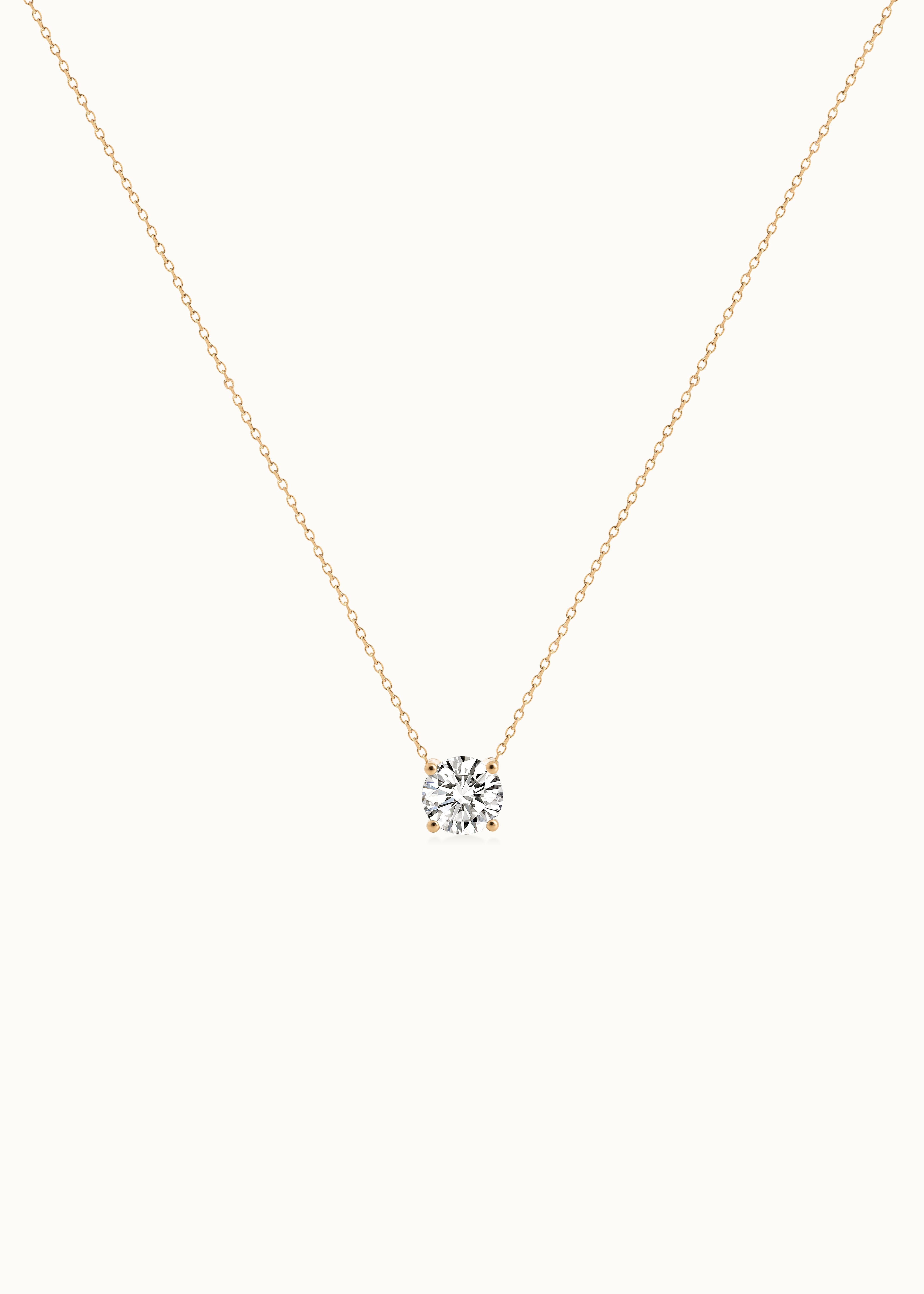 Heirloom Classic 1ct Round Brilliant Diamond Solitaire Necklace