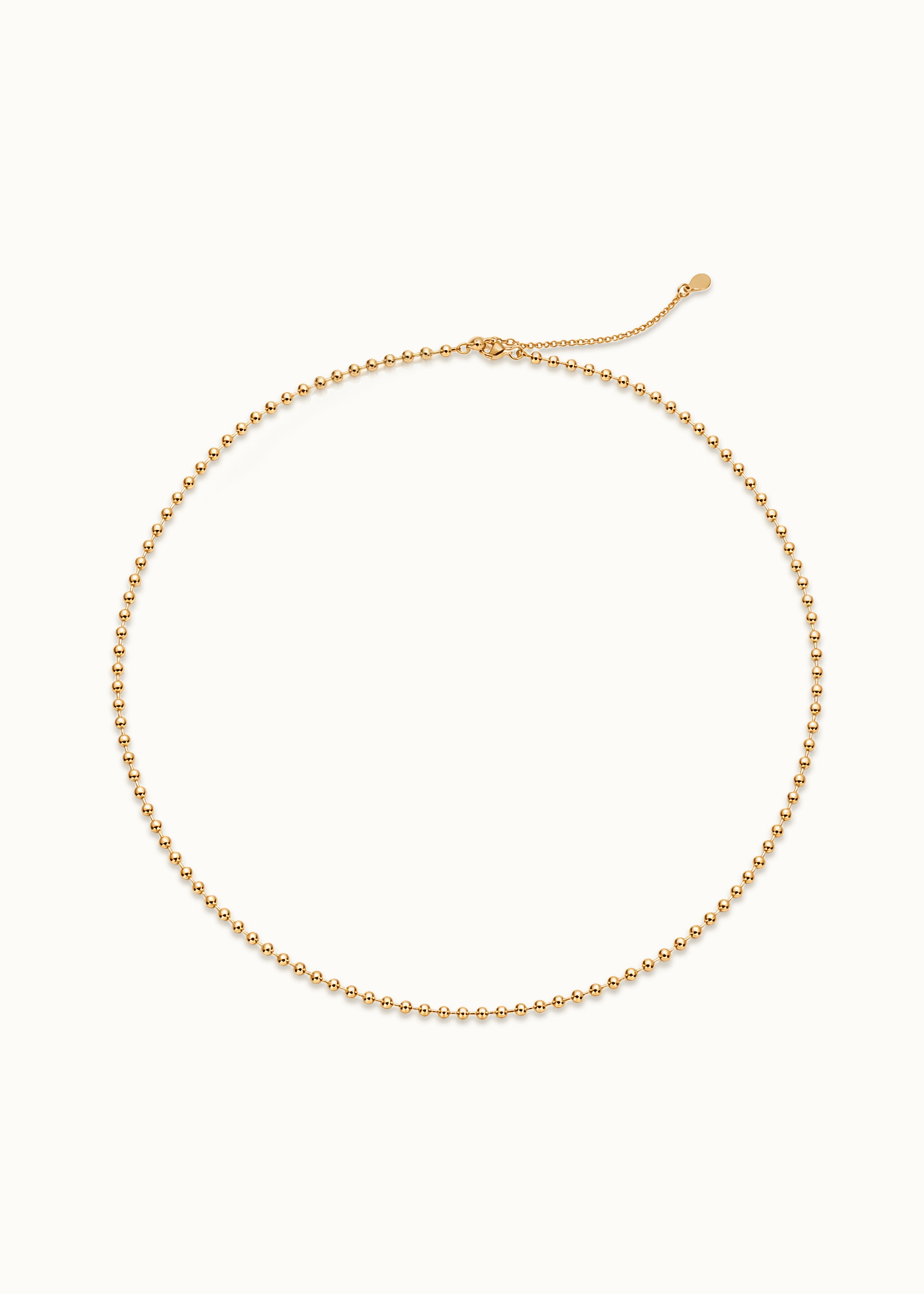 Archive 3mm Beaded Long Chain Necklace