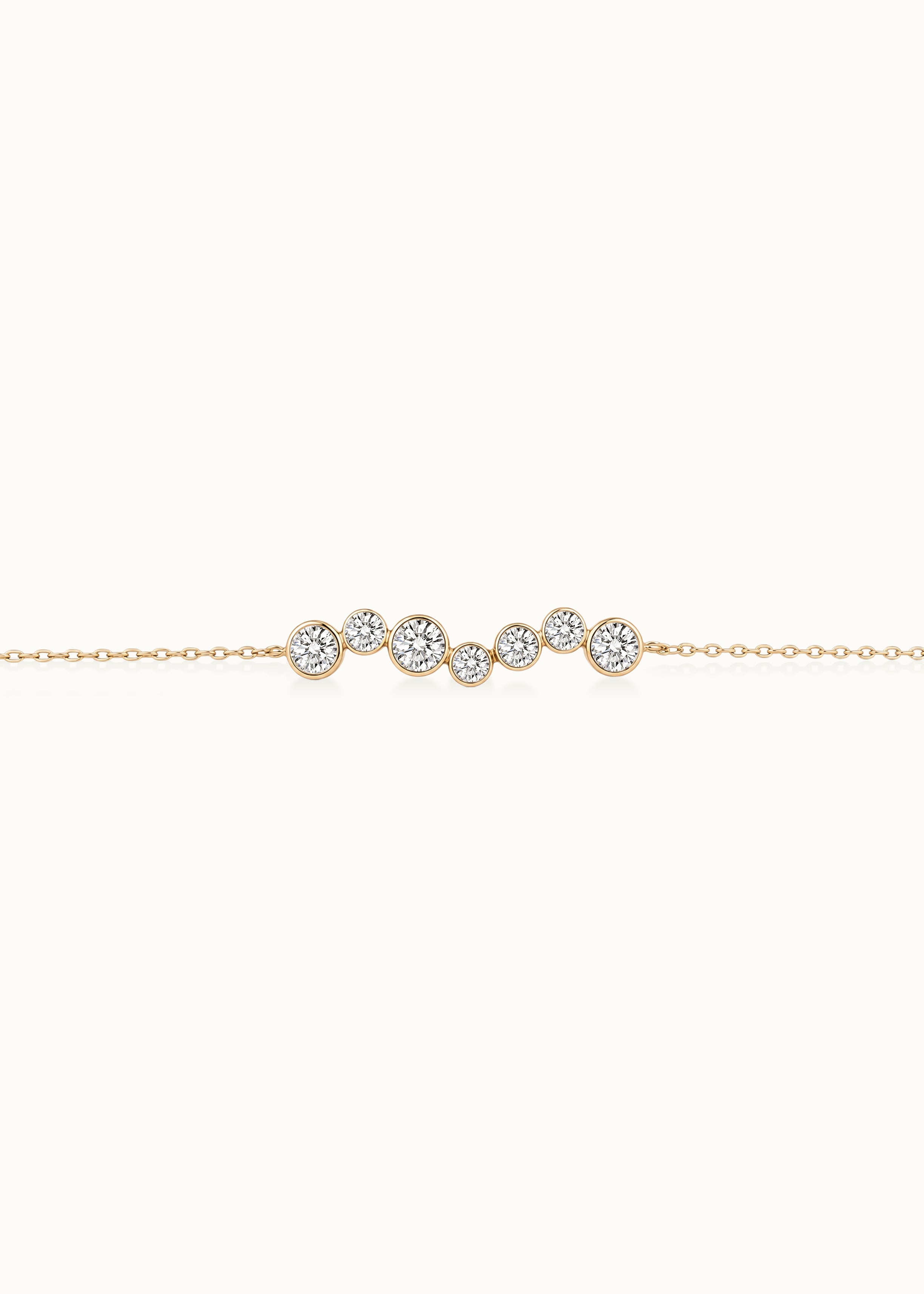 Heirloom Bubble 7 Diamond Bar Chain Bracelet