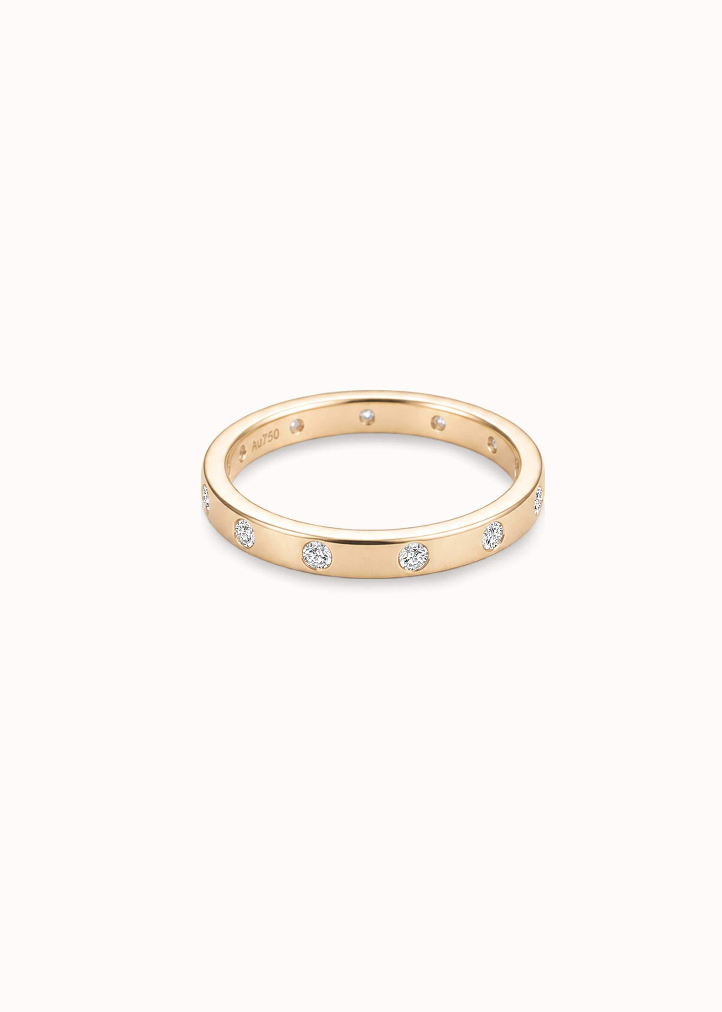 24 Hours 0.03ct 12 Brilliant Cut Moissanite Band Ring