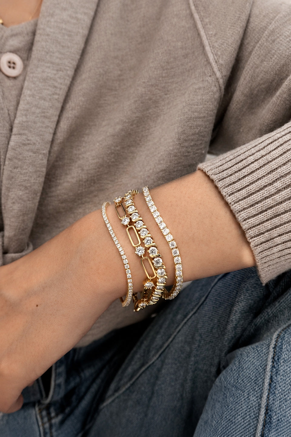 24 Hours Sugar 2mm Moissanite Tennis Bracelet 1.9ct