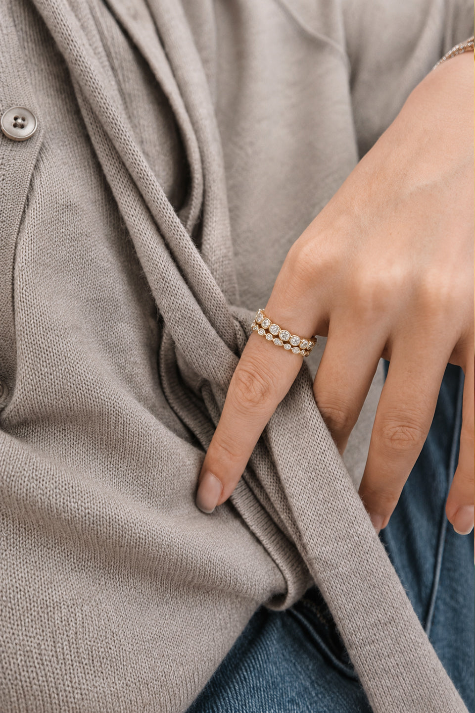 24 Hours Bubble Moissanite Eternity Ring