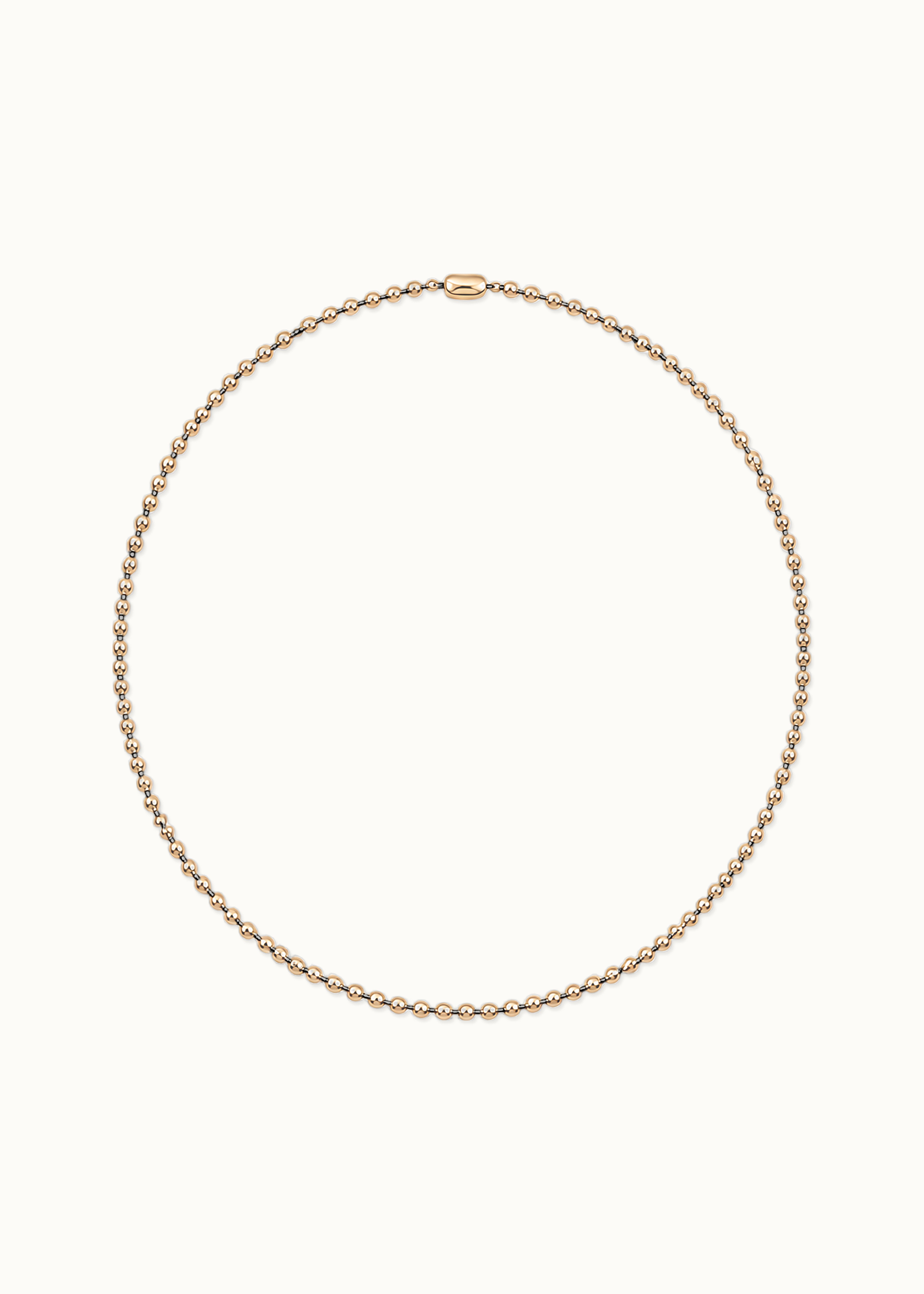 Archive 4.5mm Golden Bead Blackened Chain Necklace