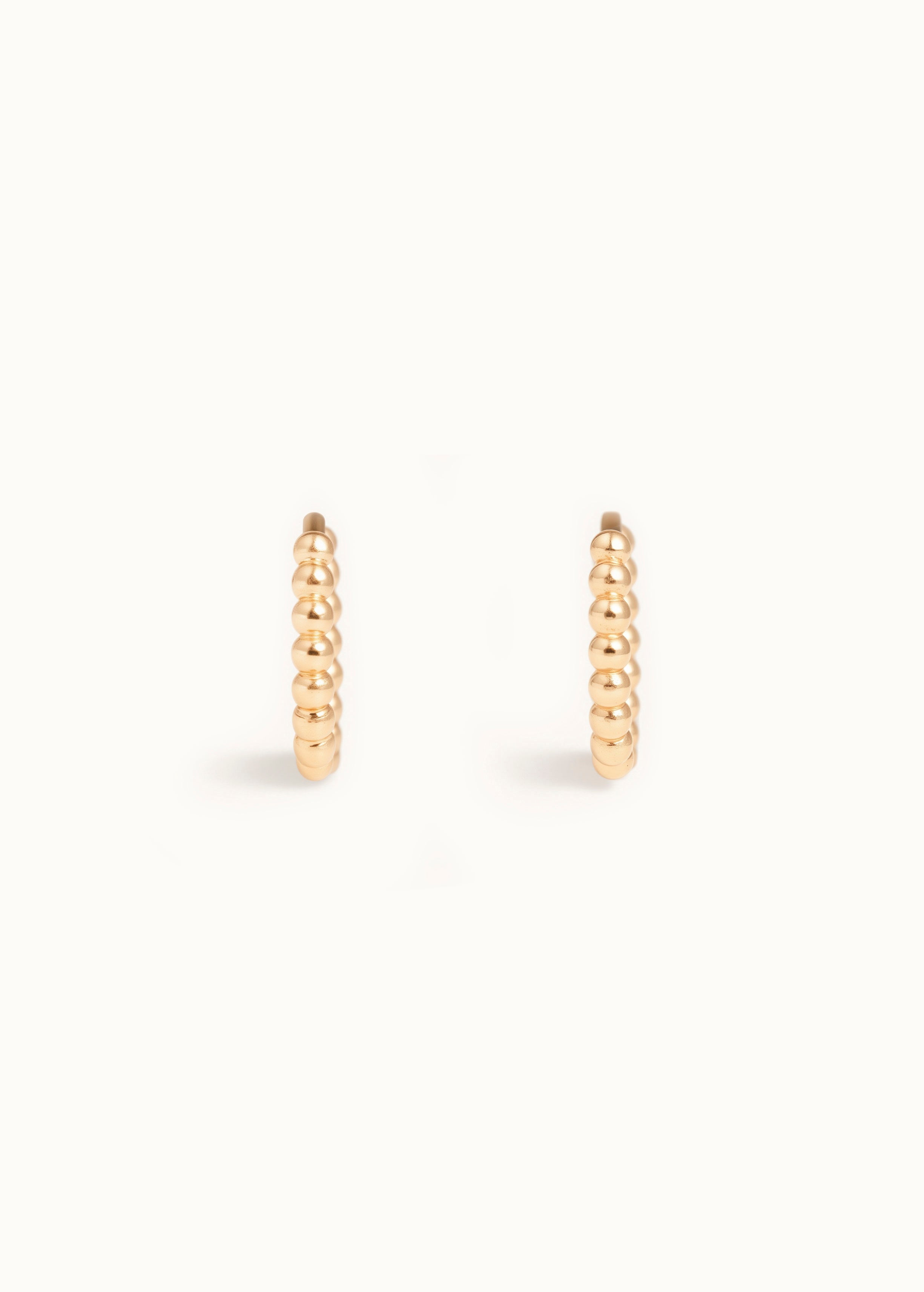 Heirloom Flow Beaded Huggie Hoop Earrings 10mm