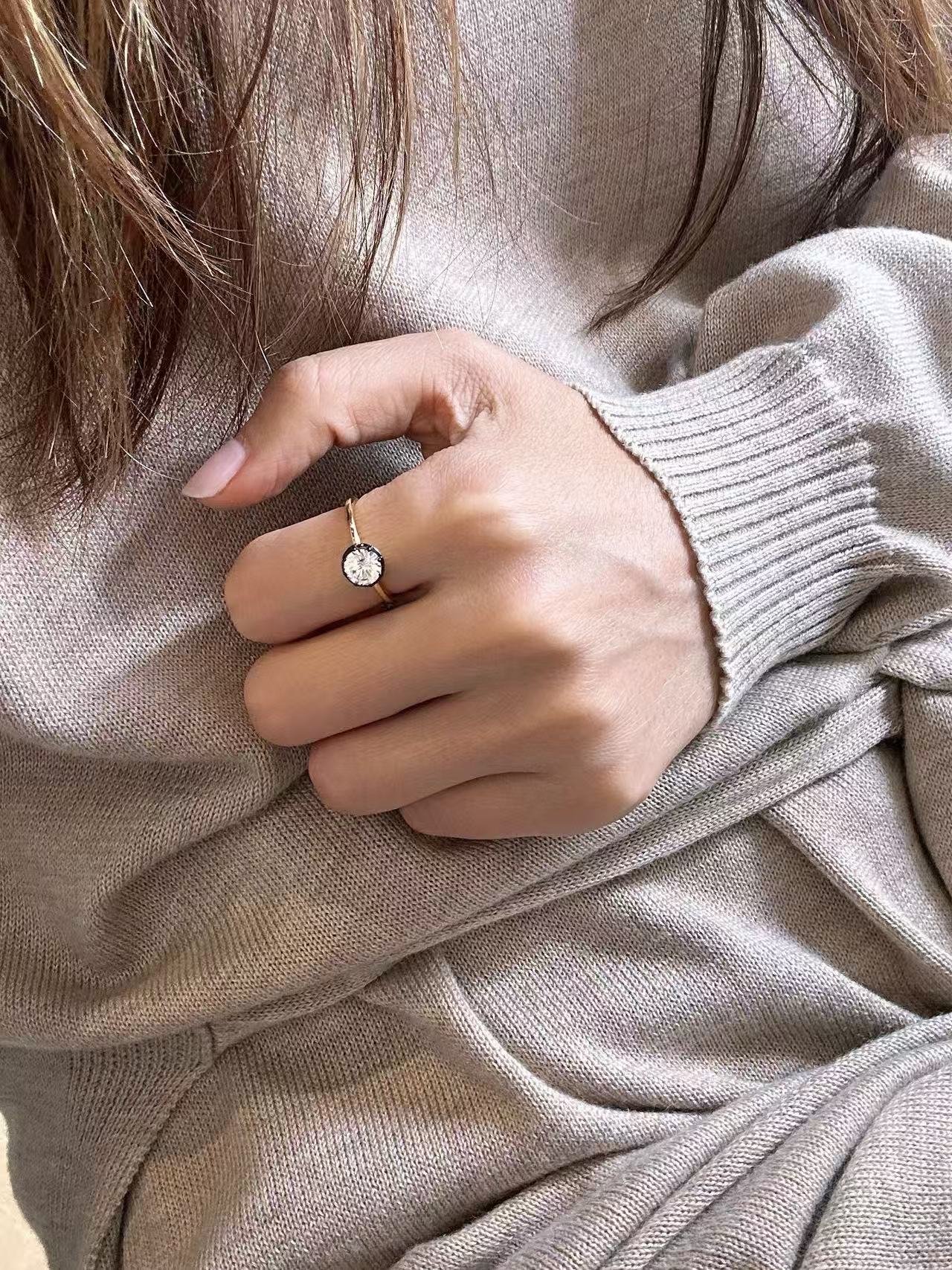 Archive Bubble 1ct Moissanite Solitaire Ring