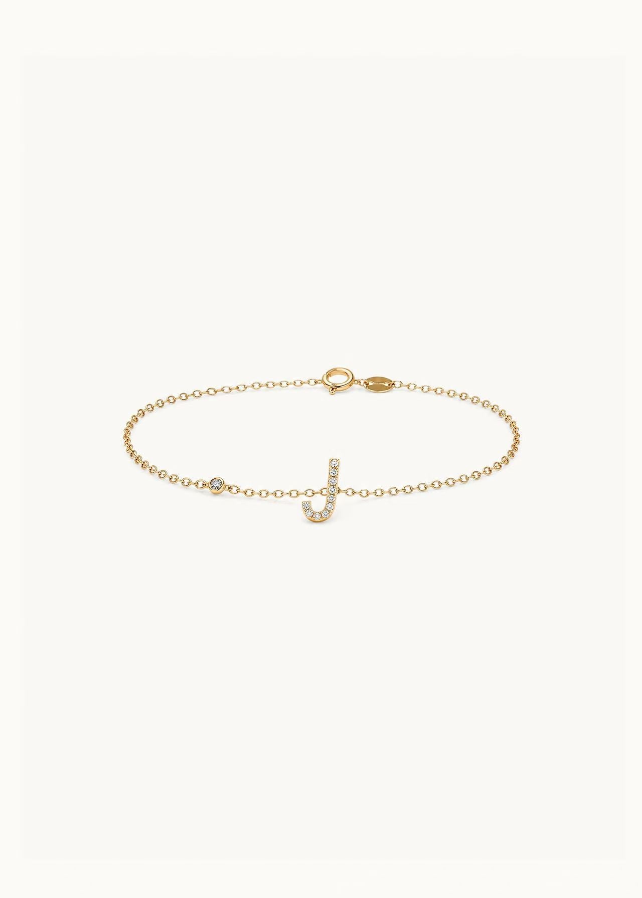 Heirloom Diamond Initial Bracelet