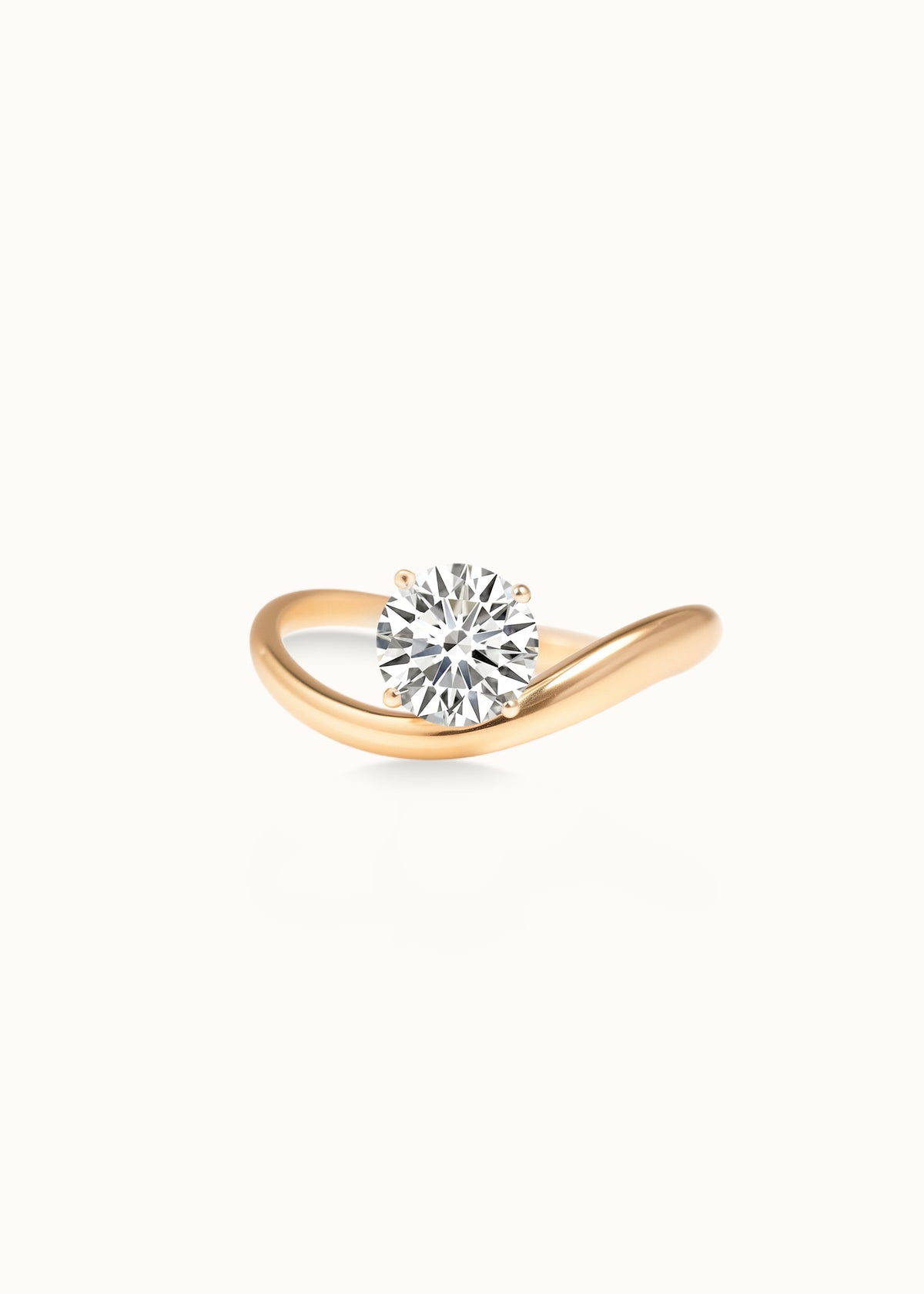 Heirloom Signature Wave Diamond Solitaire Ring