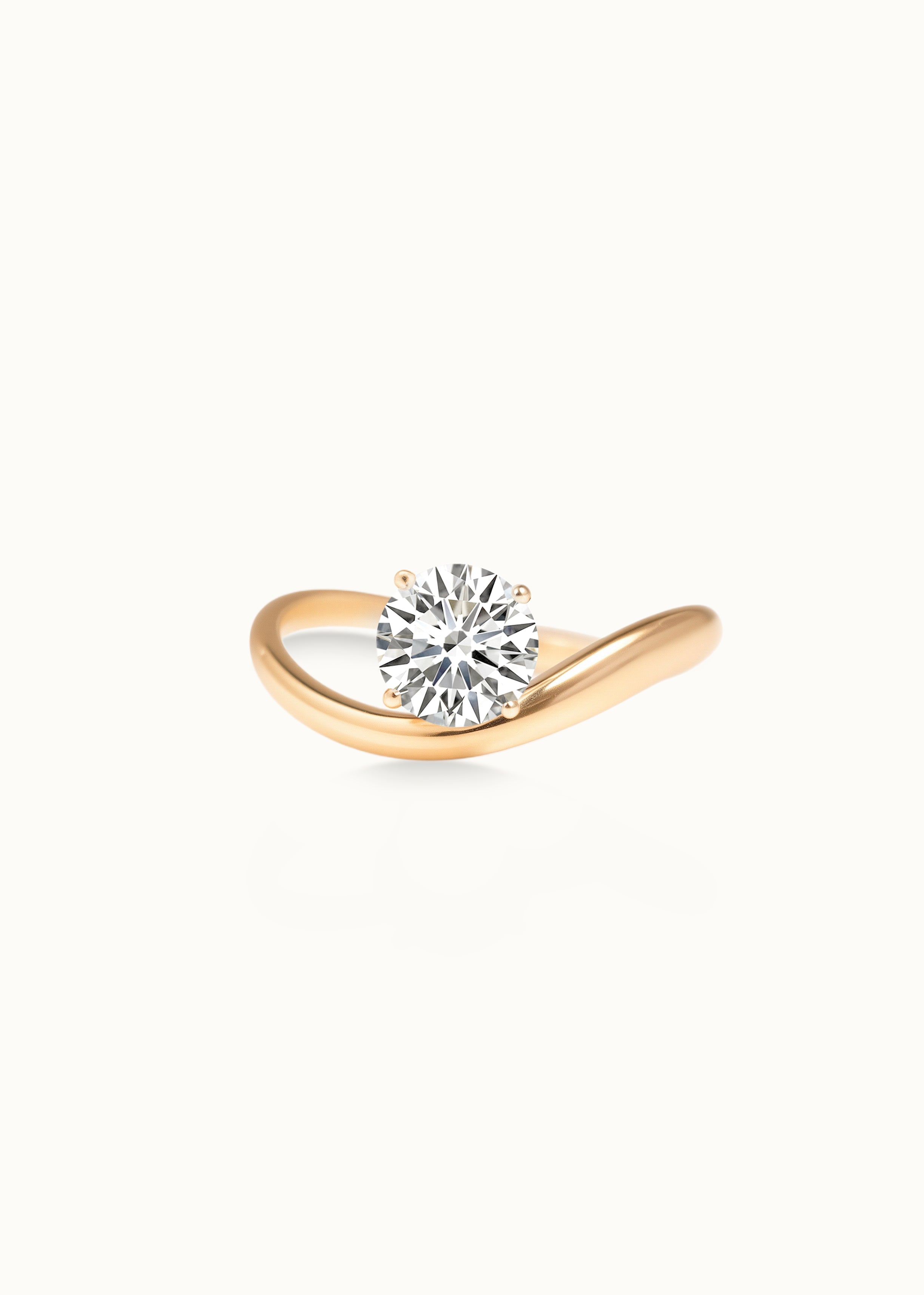 Heirloom Signature Wave Diamond Solitaire Ring