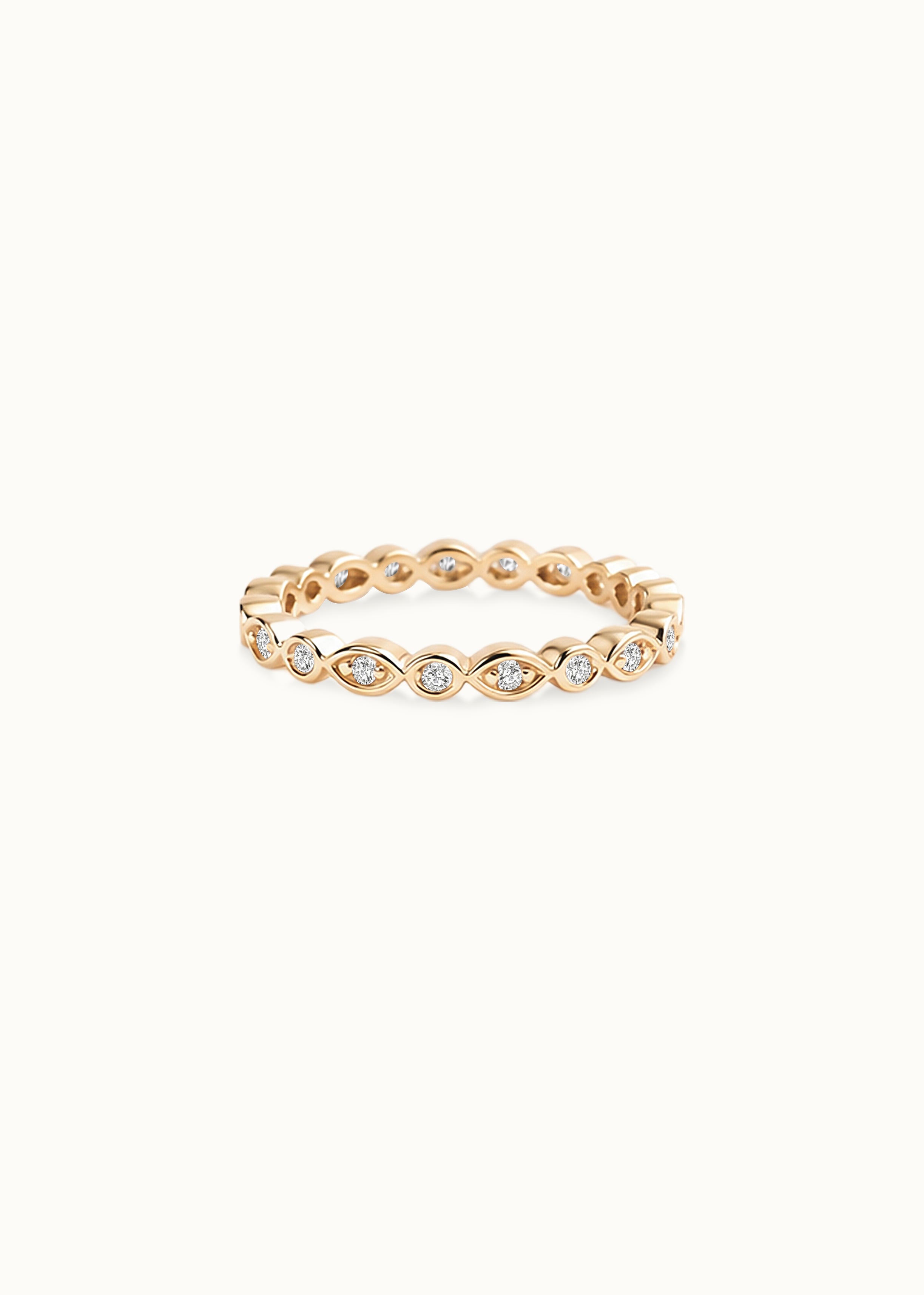 24 Hours Round and Marquise Moissanite Full Eternity Ring
