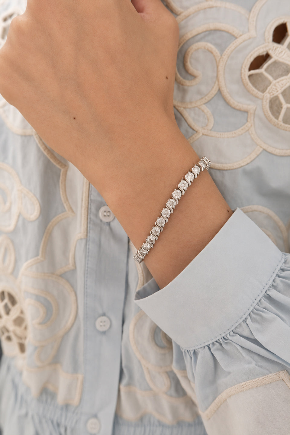 24 Hours S Links Moissanite Bracelet 3ct