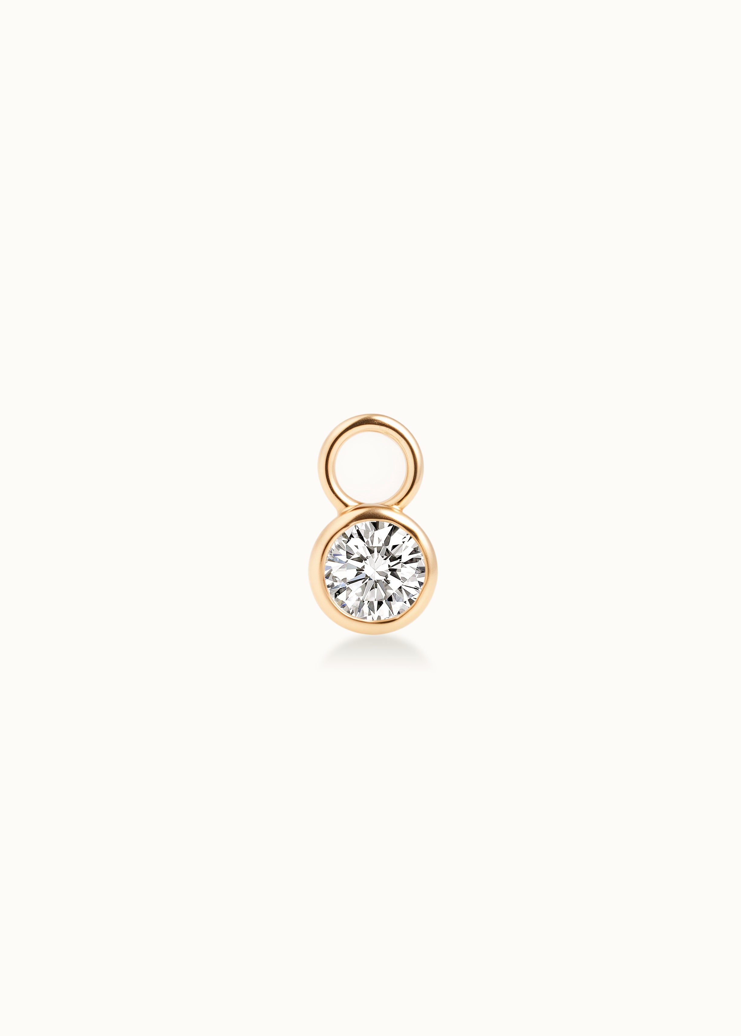 Heirloom Flow Bubble 0.2ct Round Brilliant Diamond Hoop Charm