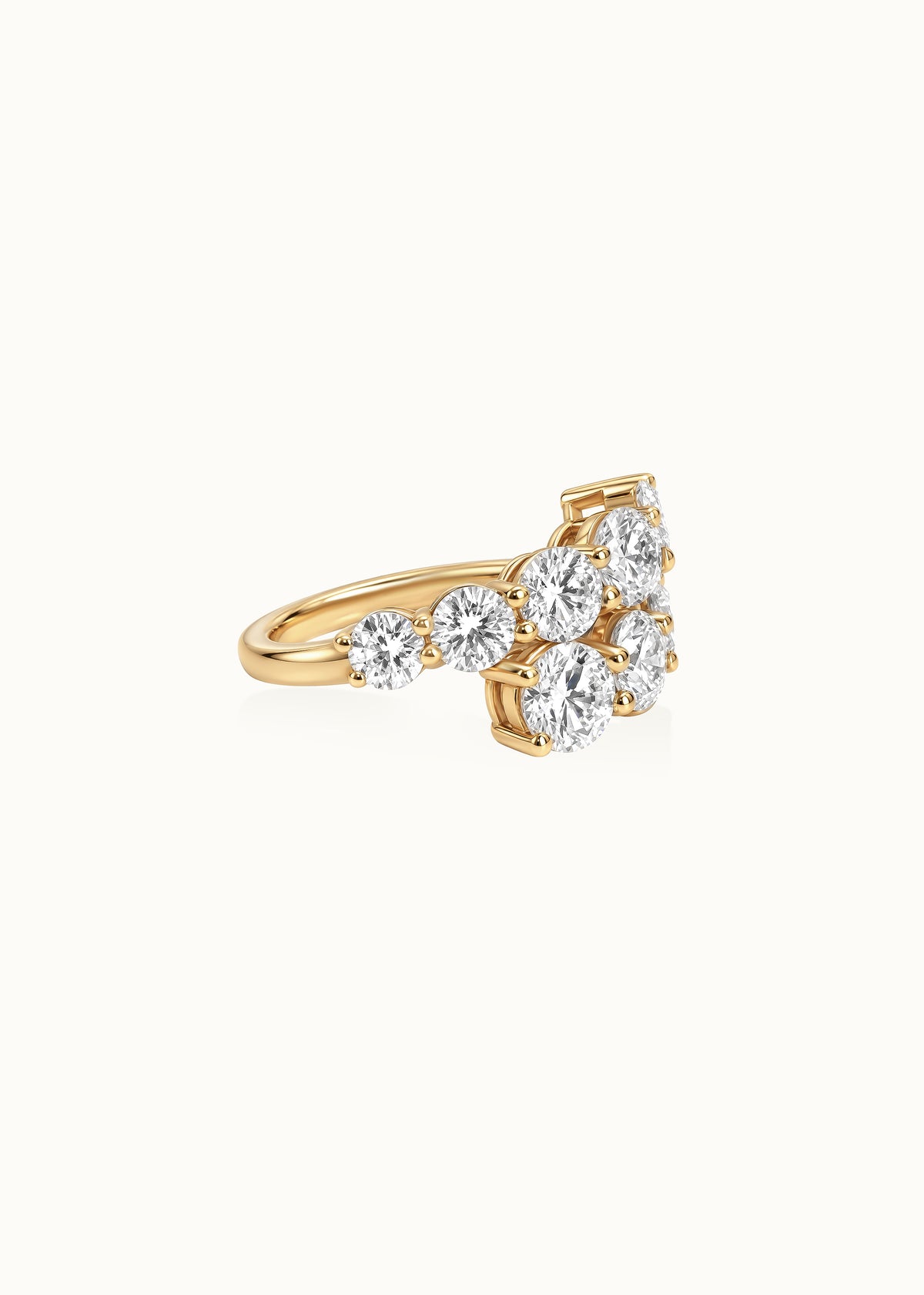 24 Hours DUO Round Brilliant Moissanite Ring