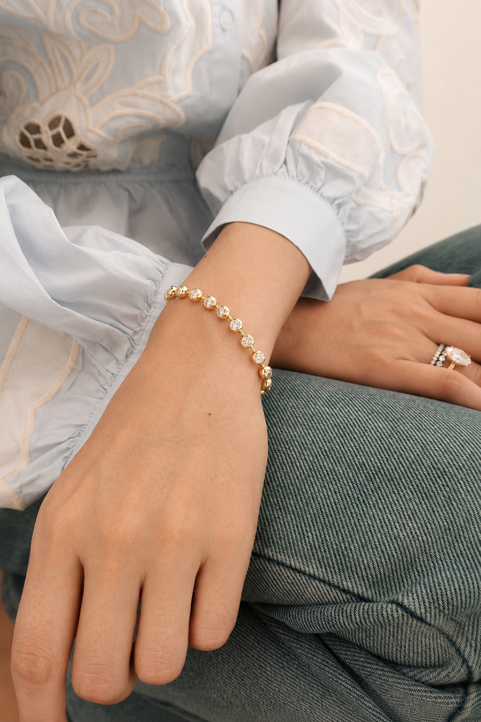 24 Hours Bubble 6mm Moissanite Tennis Bracelet 6ct