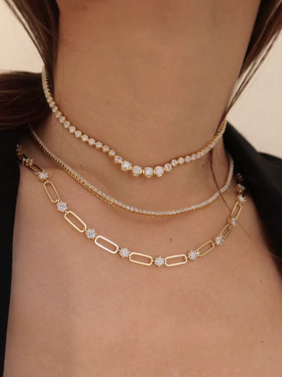 24 Hours Diana Moissanite Necklace 5.24ct