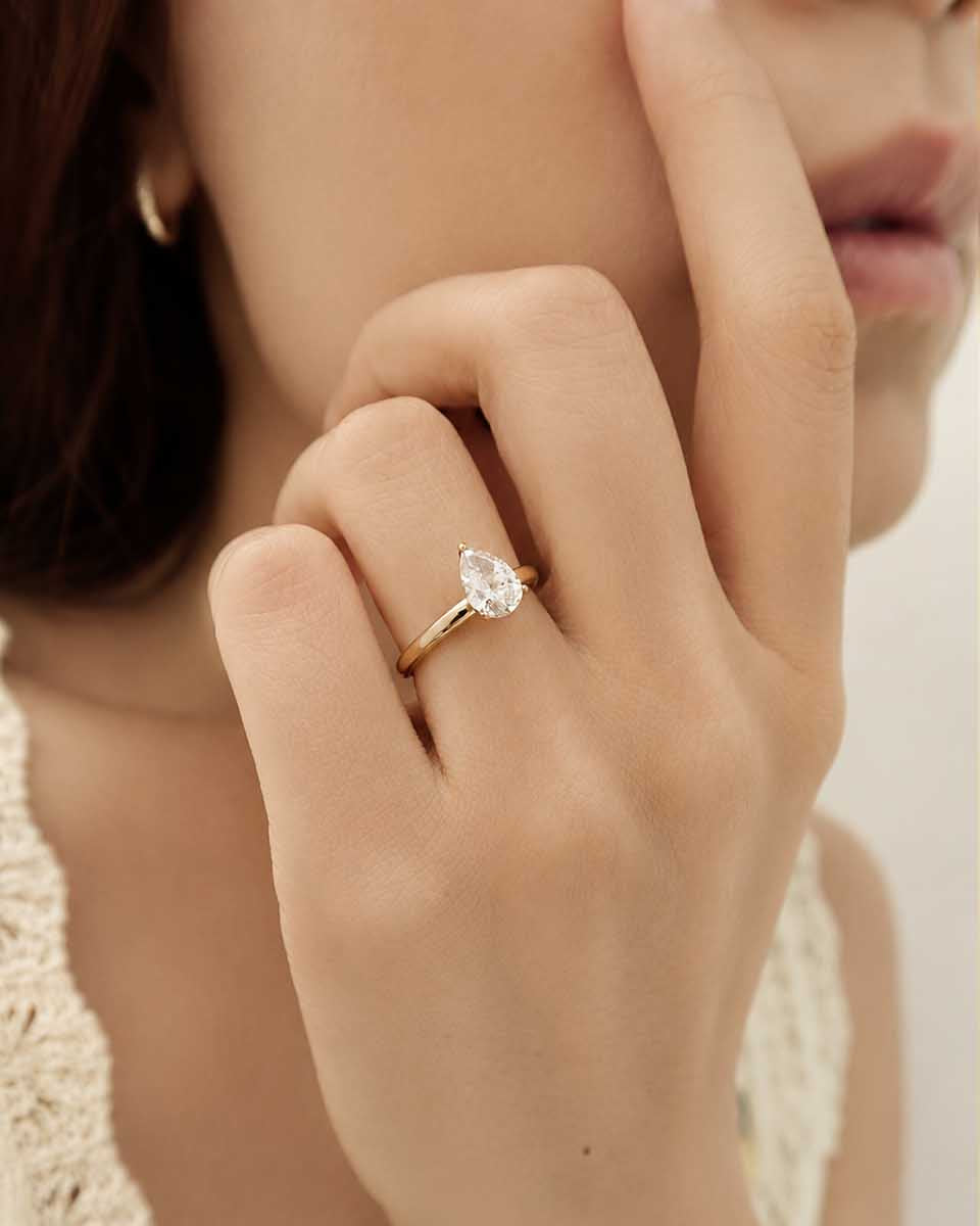 Heirloom Signature Pear Cut Diamond Solitaire Ring