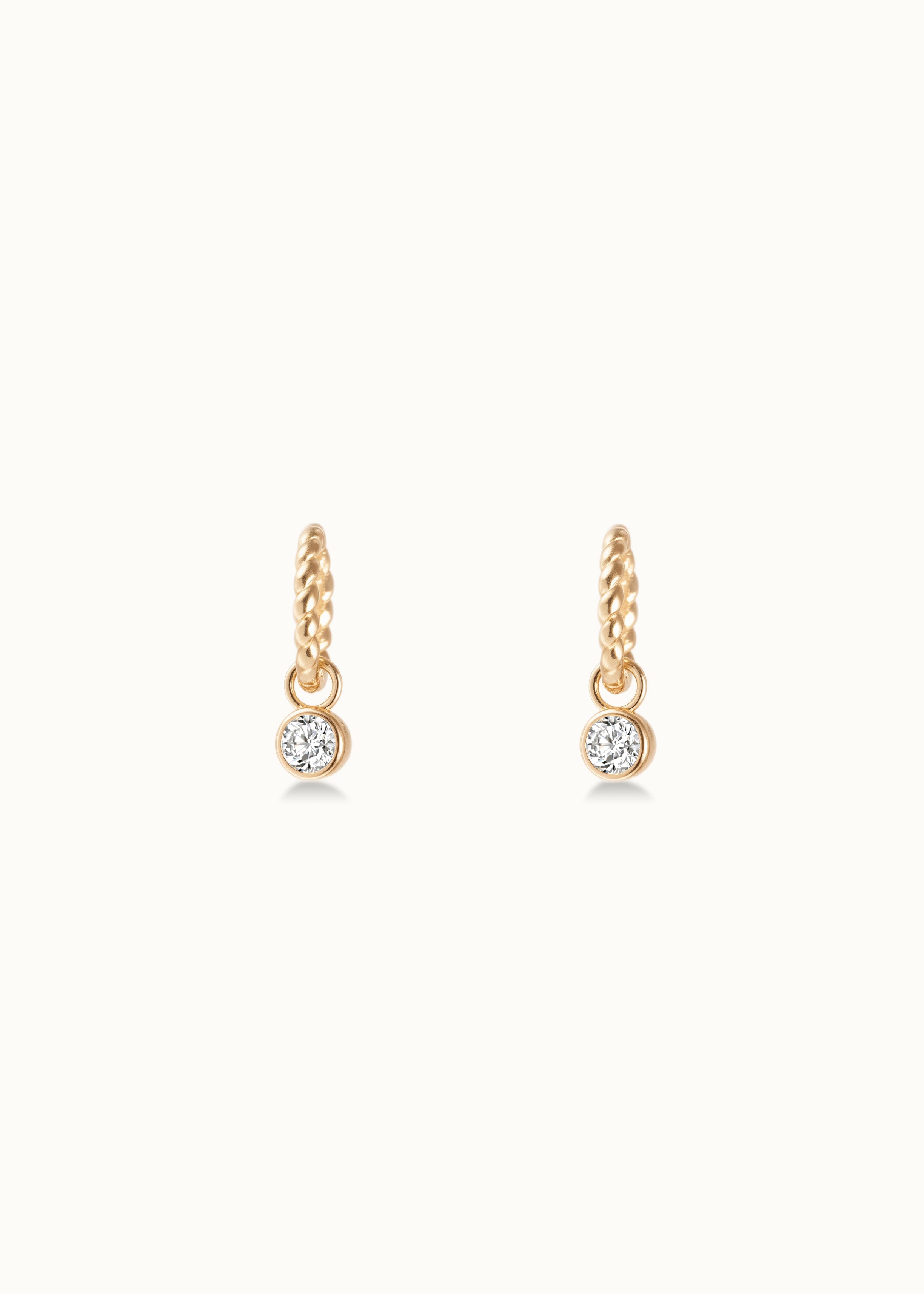 Heirloom Flow Bubble 0.2ct Round Brilliant Diamond Hoop Charm