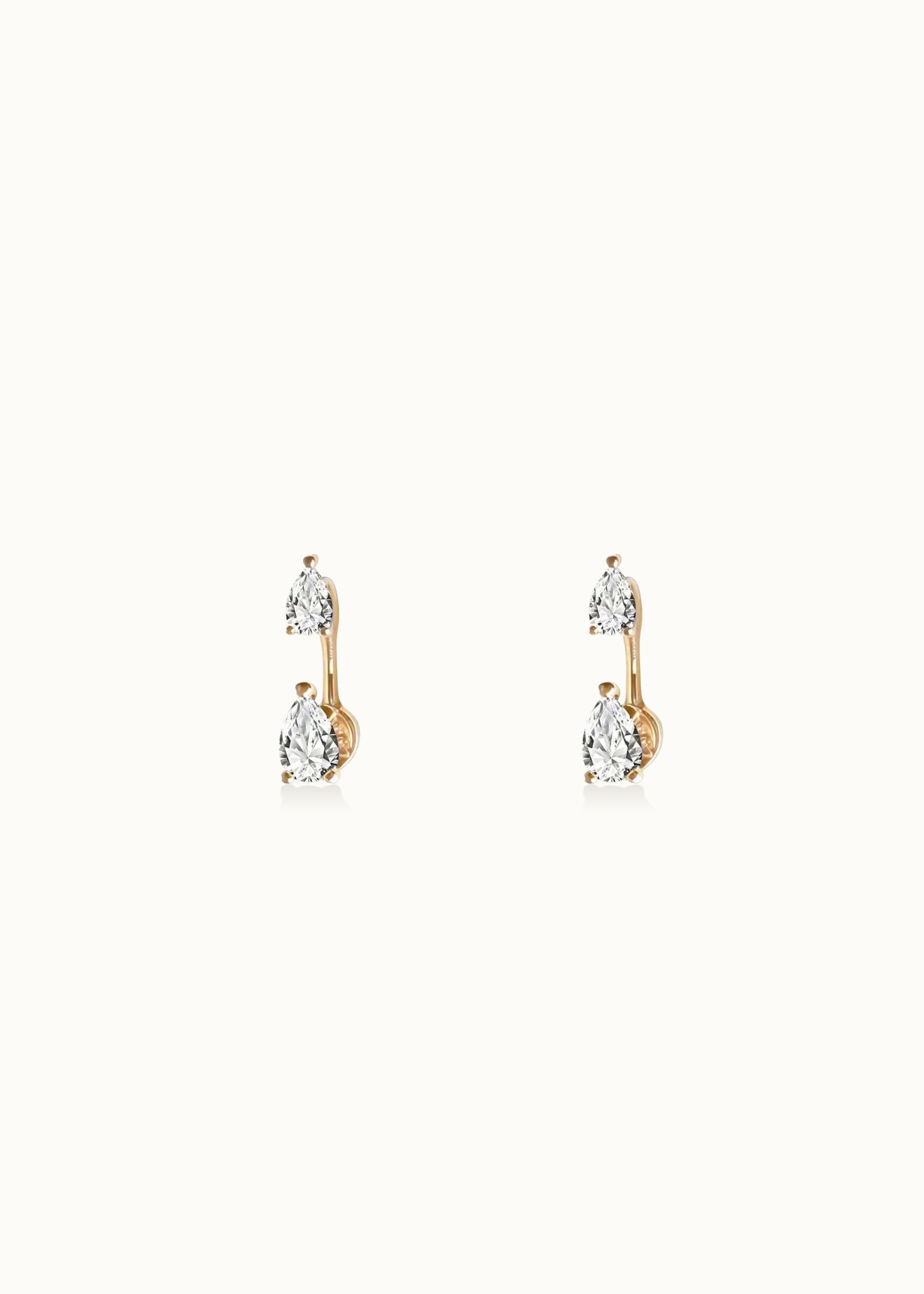 Heirloom Toi & Moi Pear Cut Diamond Earrings