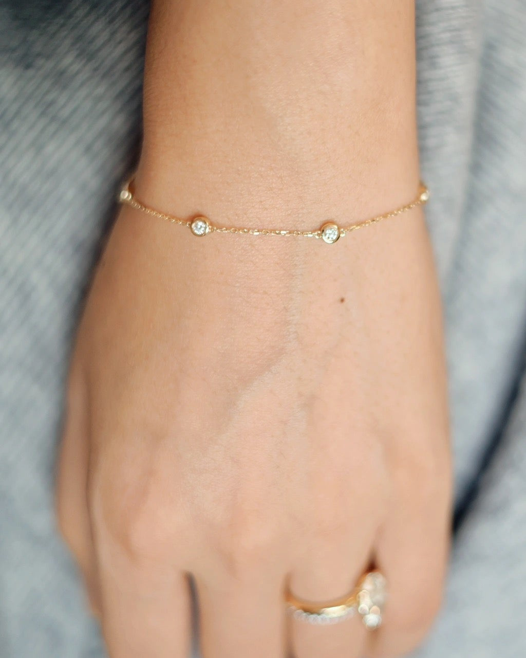 Five Diamonds Bracelet