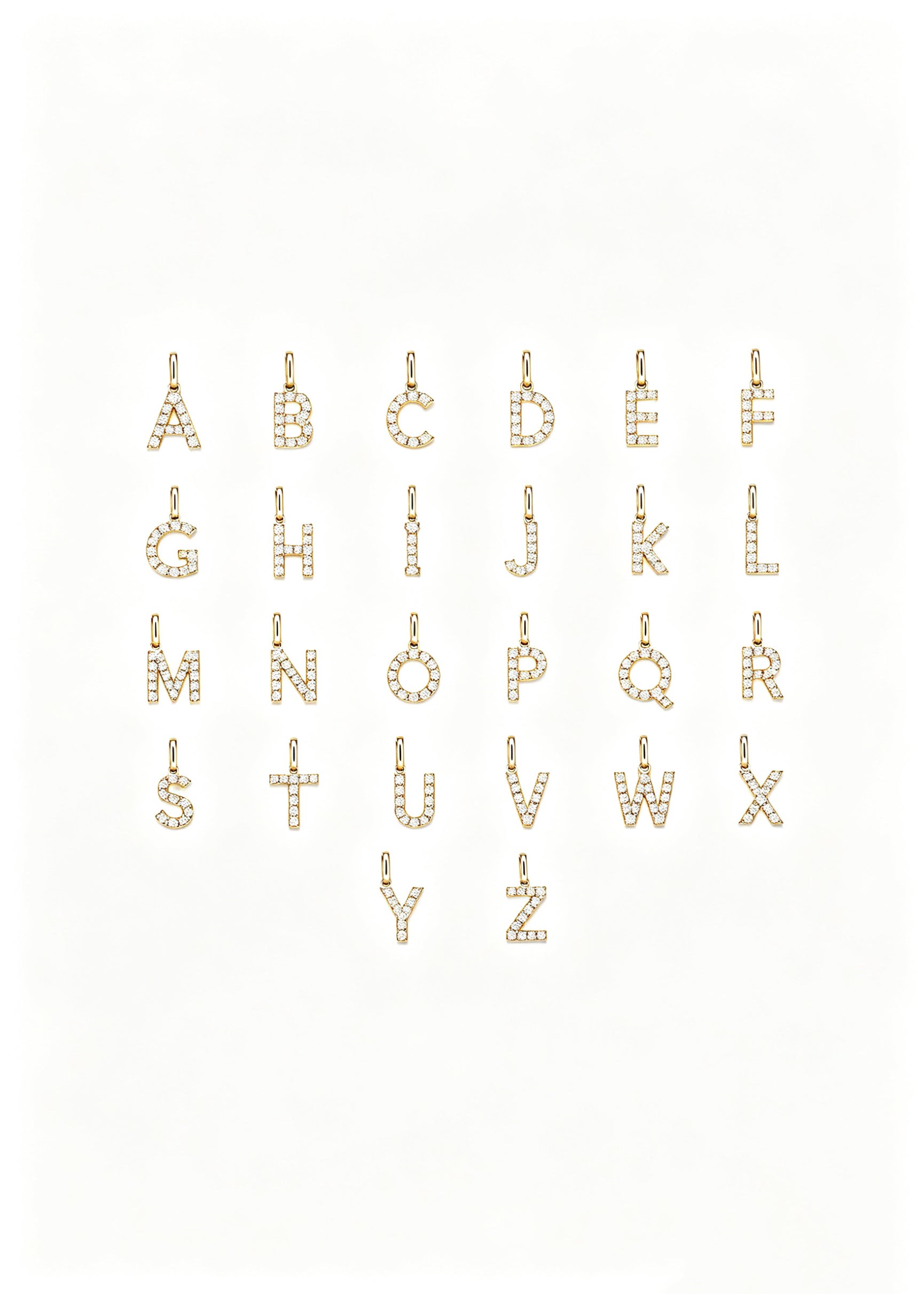 24 Hours Flow Super Fine Moissanite Initial Necklace