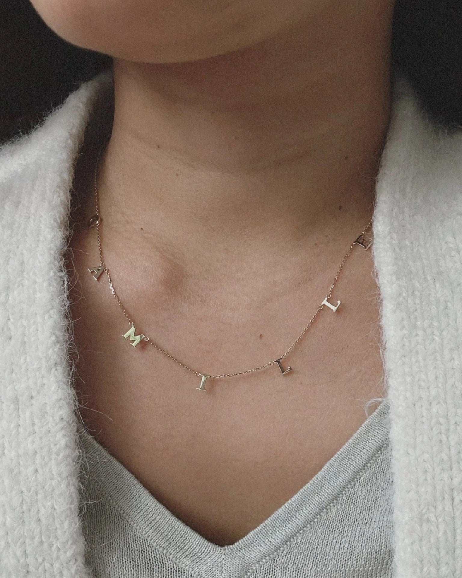 14K Gold Initial Necklace
