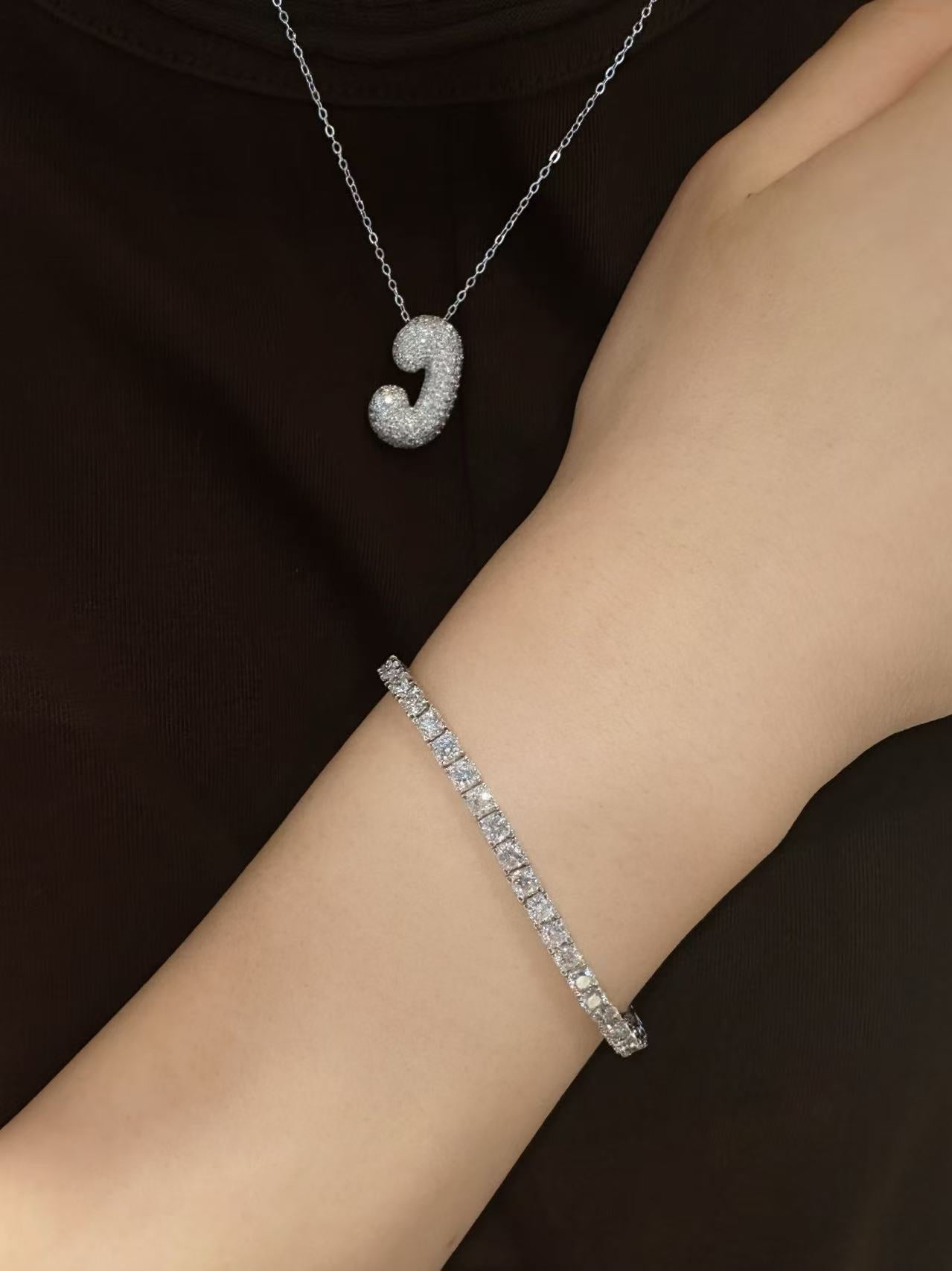 24 Hours Block 3mm Moissanite Tennis Bracelet 4.8ct