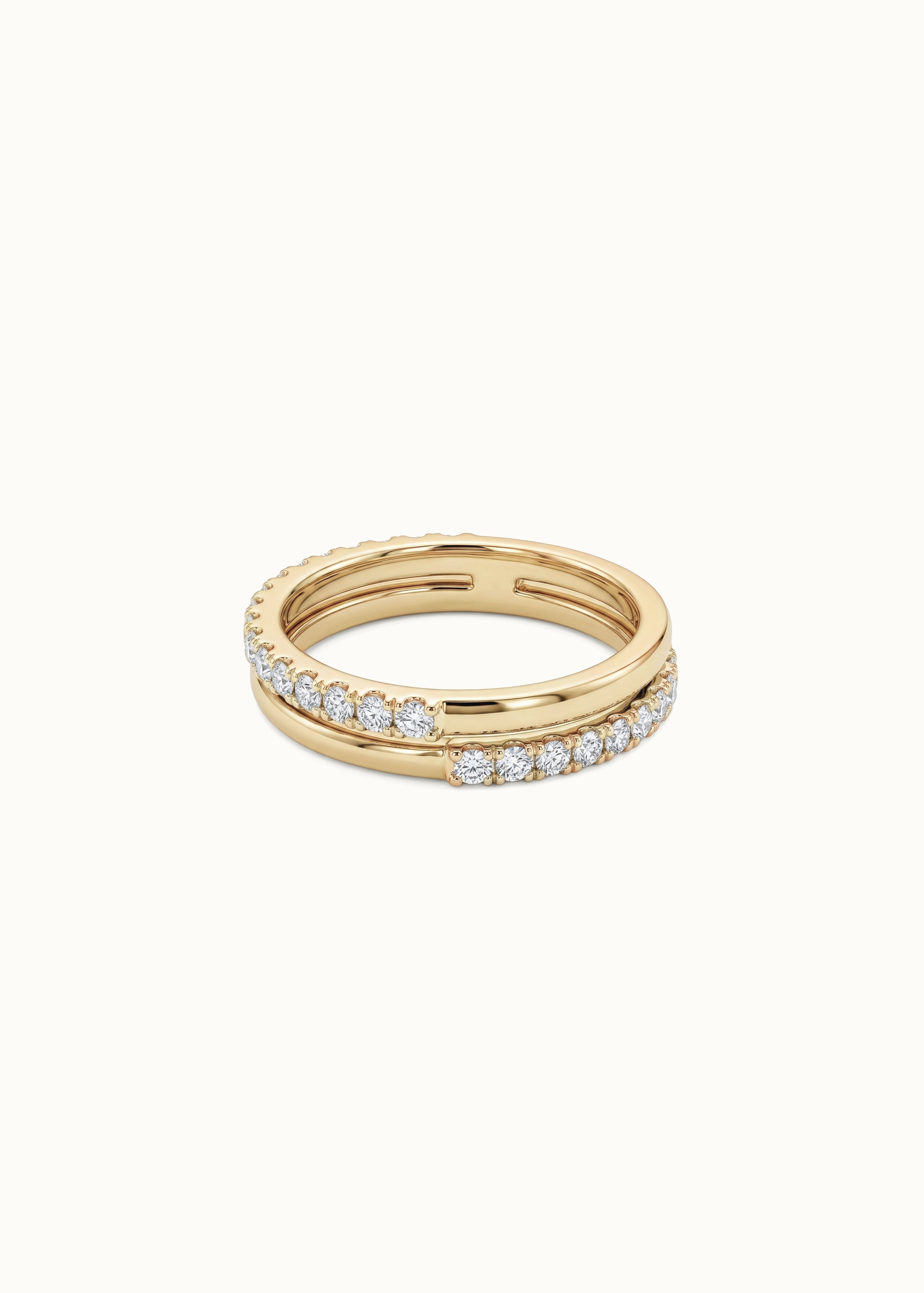 24 Hours Double Band Moissanite Ring
