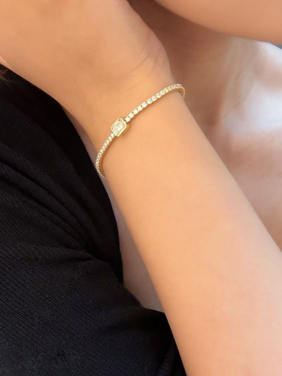 24 Hours Solitaire Moissanite Tennis Bracelet 3.3ct