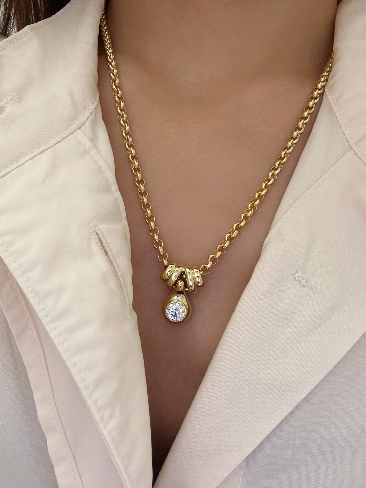 Archive Eve Moissanite Chain Necklace 1ct