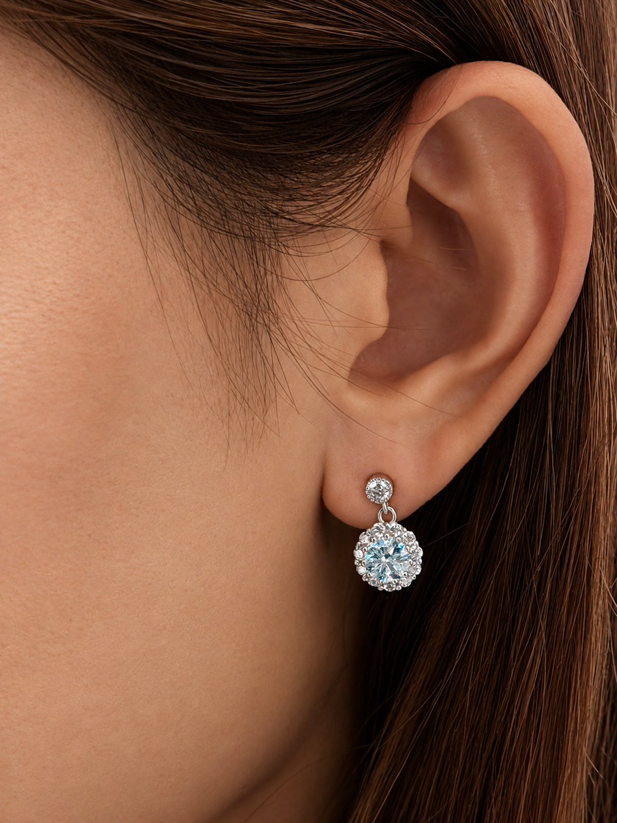 24 Hours Lab-Grown Paraíba Moissanite Drop Earrings 3ct