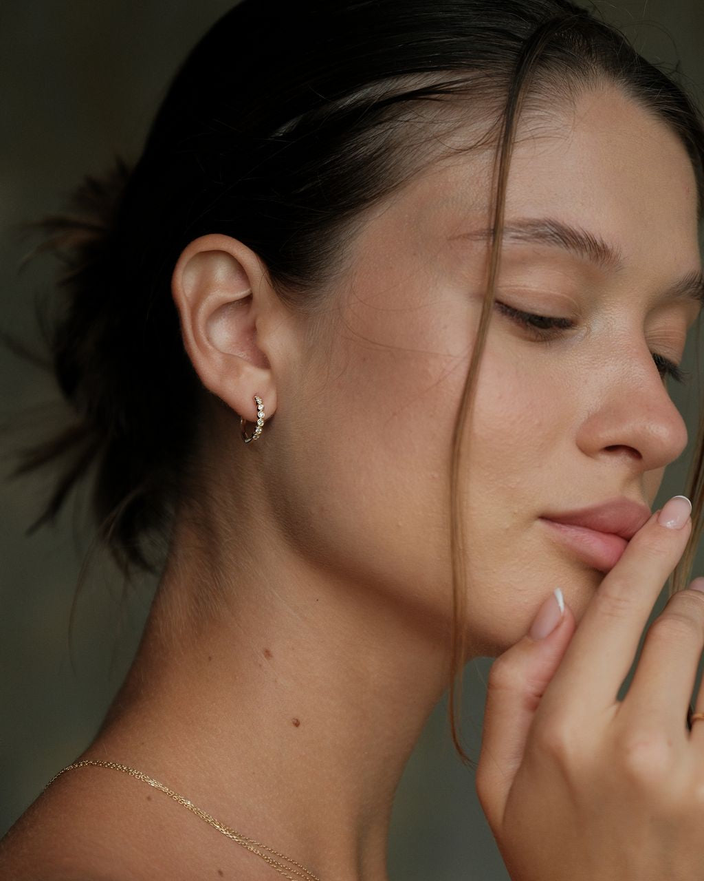 Heirloom Bubble Diamond Hoop Earrings 15mm