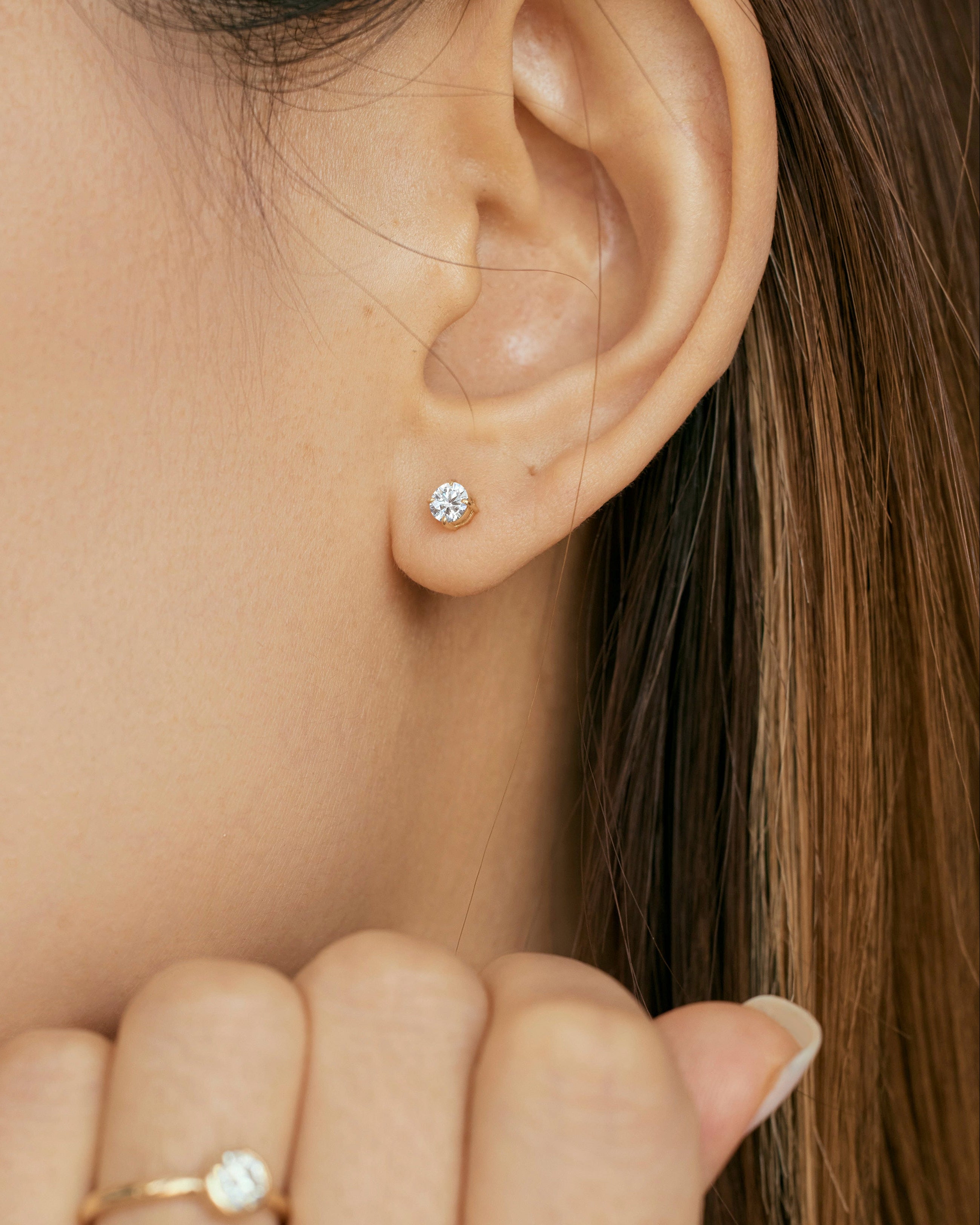 Heirloom Classic Round Brilliant Claw Set Diamond Studs Earrings