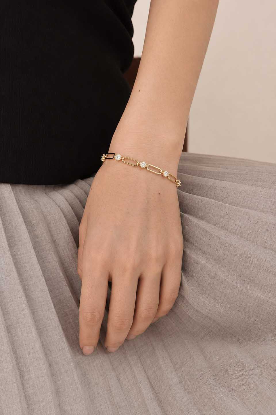 24 Hours Paperclip Links 3ct Moissanite Bracelet