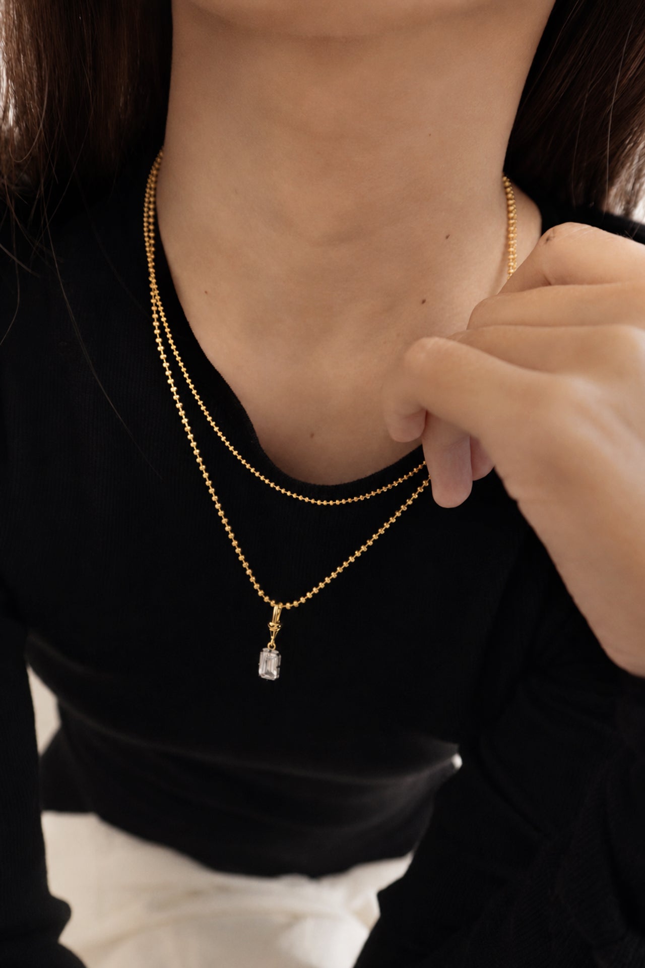 Archive 1.5mm Beaded Chain Necklace