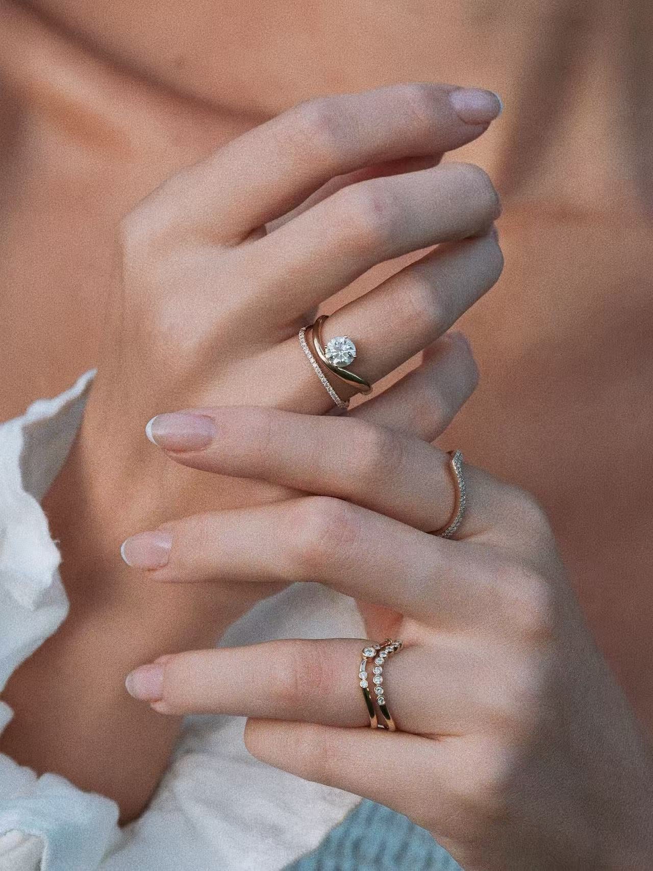 Heirloom Signature Wave Diamond Solitaire Ring