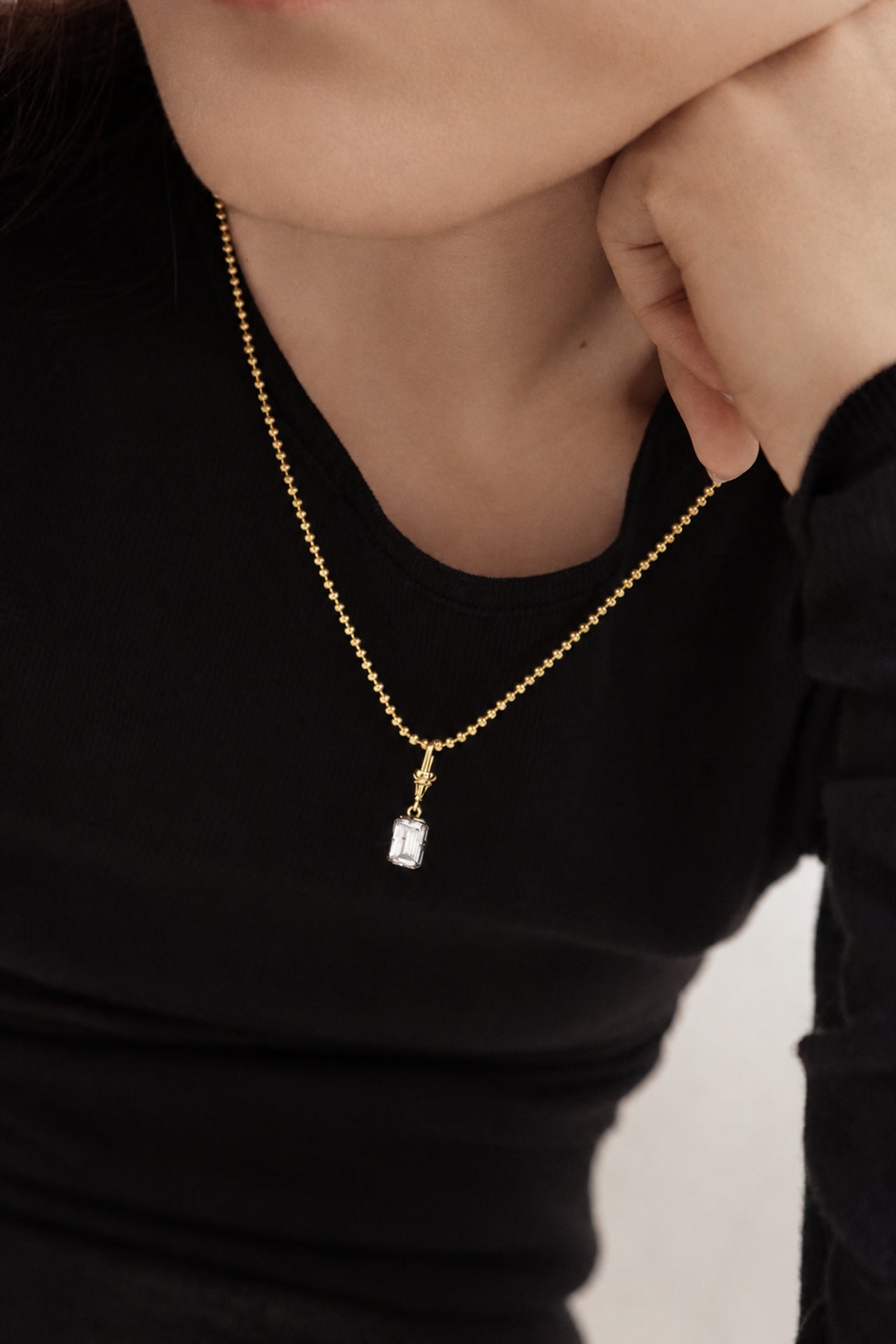Archive 2mm Beaded Chain Necklace