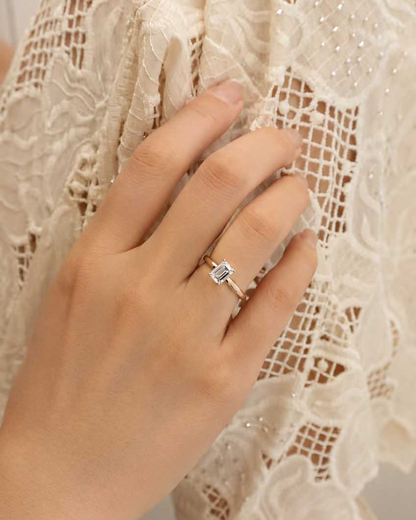 Heirloom Signature Emerald Cut Diamond Solitaire Ring
