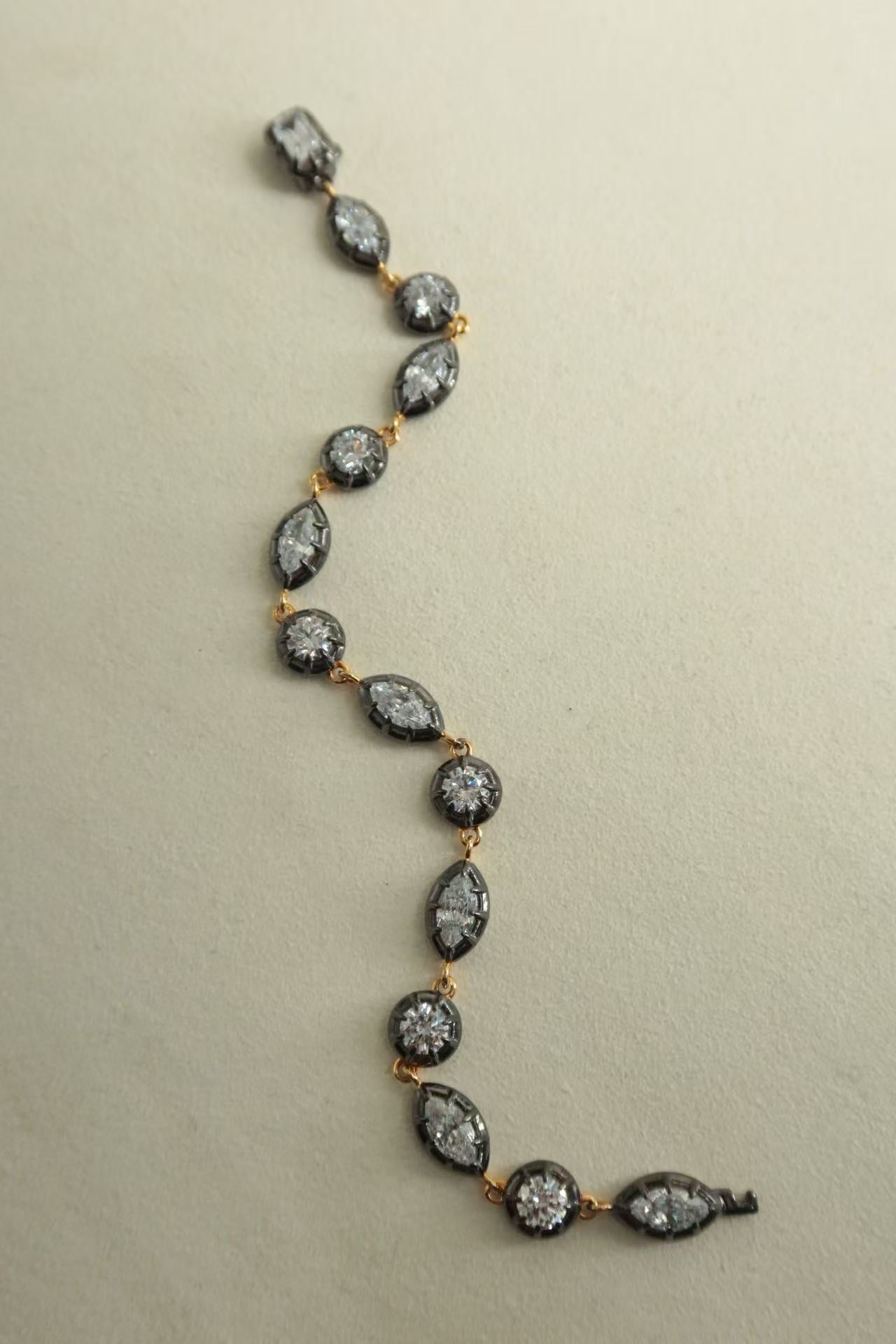 Archive 5.8ct Multi-Shape Moissanite Bracelet