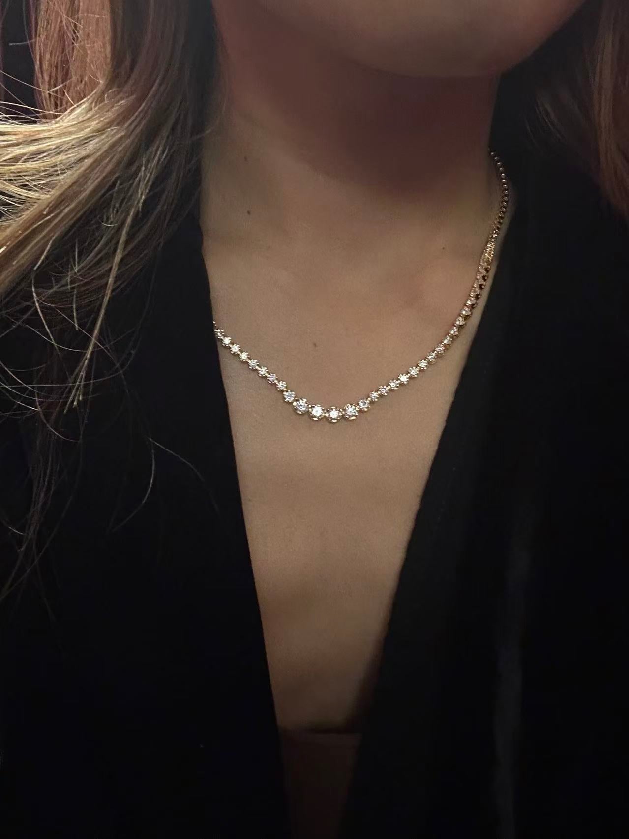 24 Hours Diana Moissanite Necklace 5.24ct