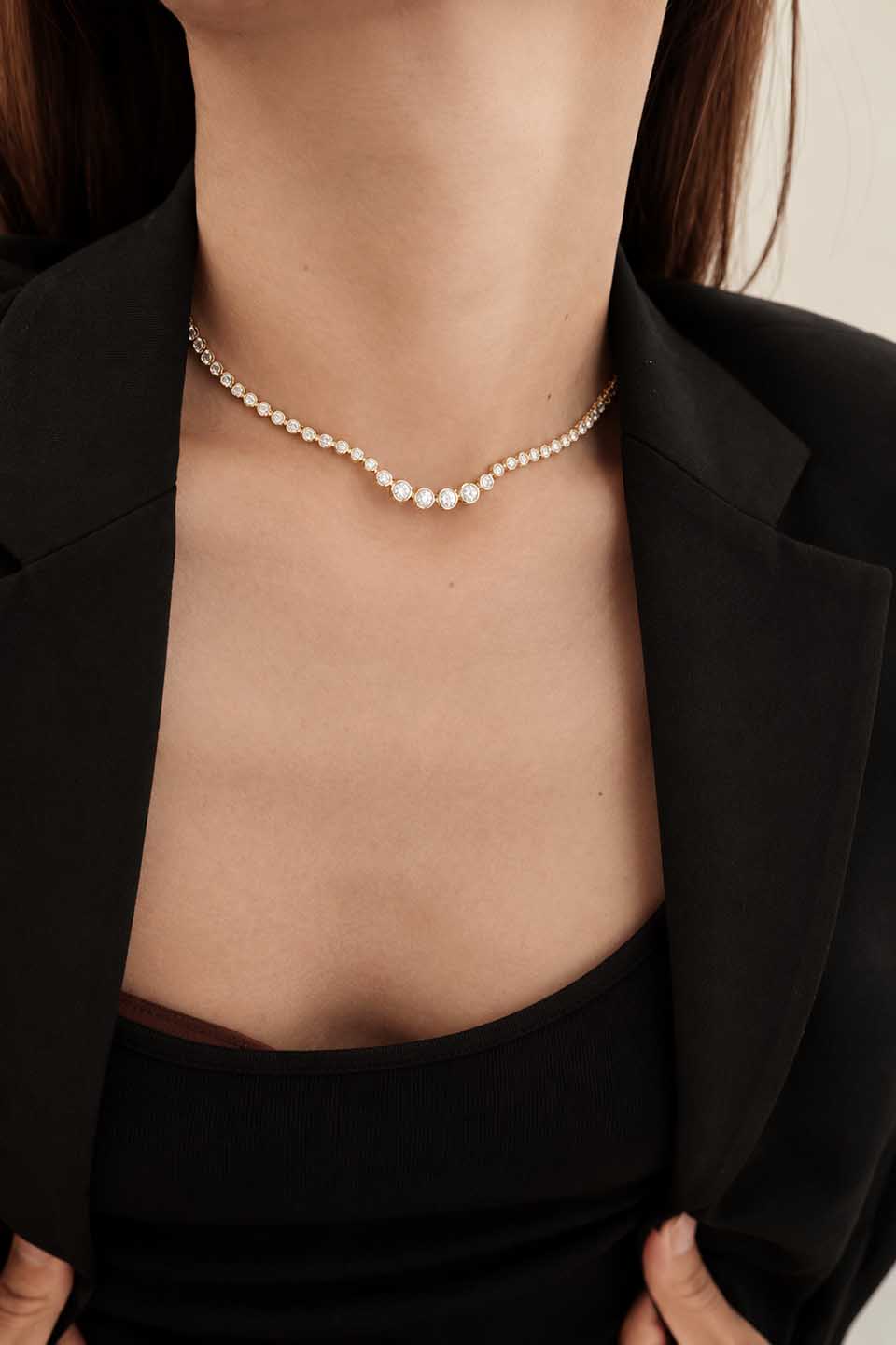 24 Hours Diana 5.24ct Moissanite Necklace