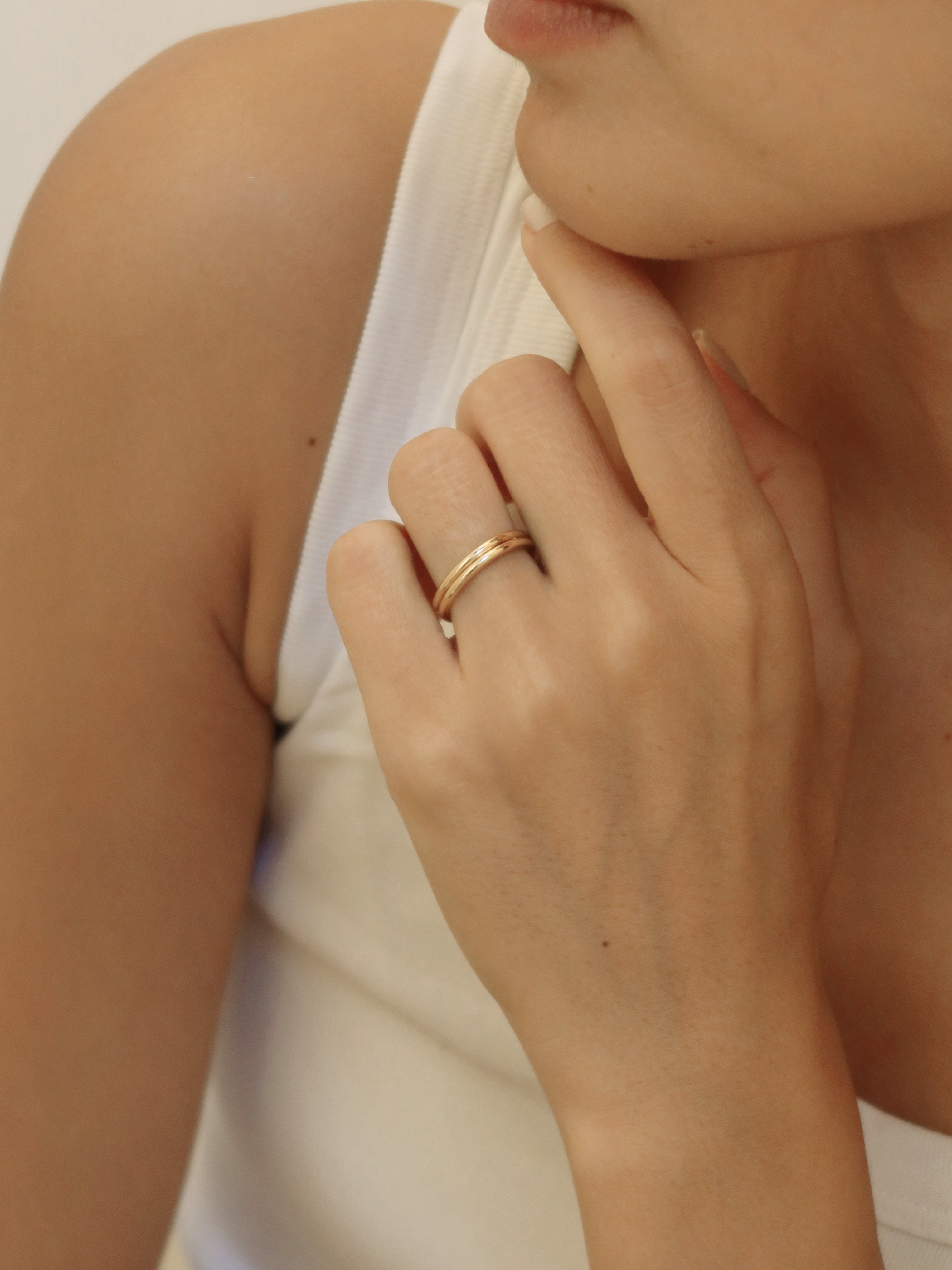 24 Hours Double Slim Band Ring