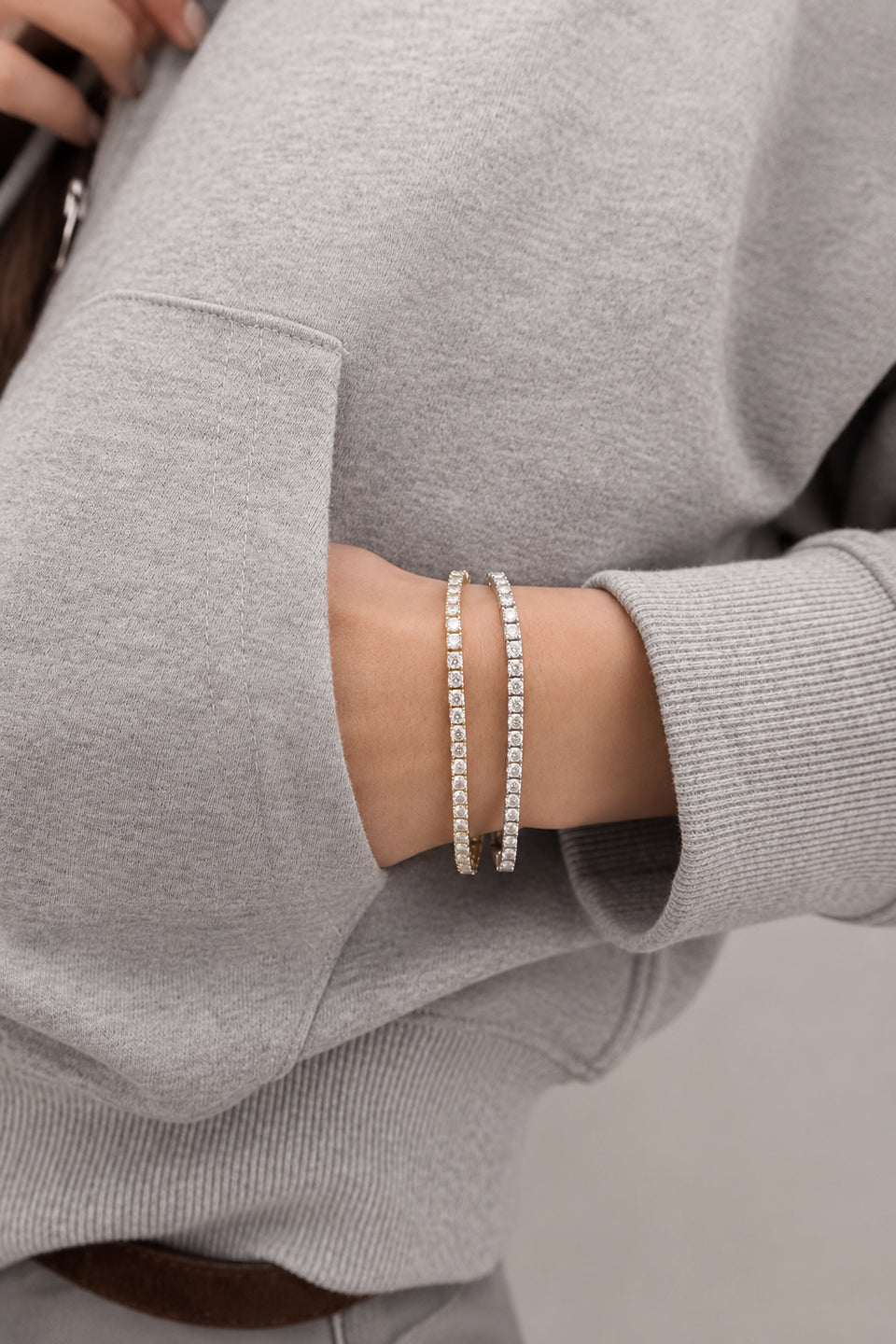 24 Hours Block 3mm Moissanite Tennis Bracelet 4.8ct