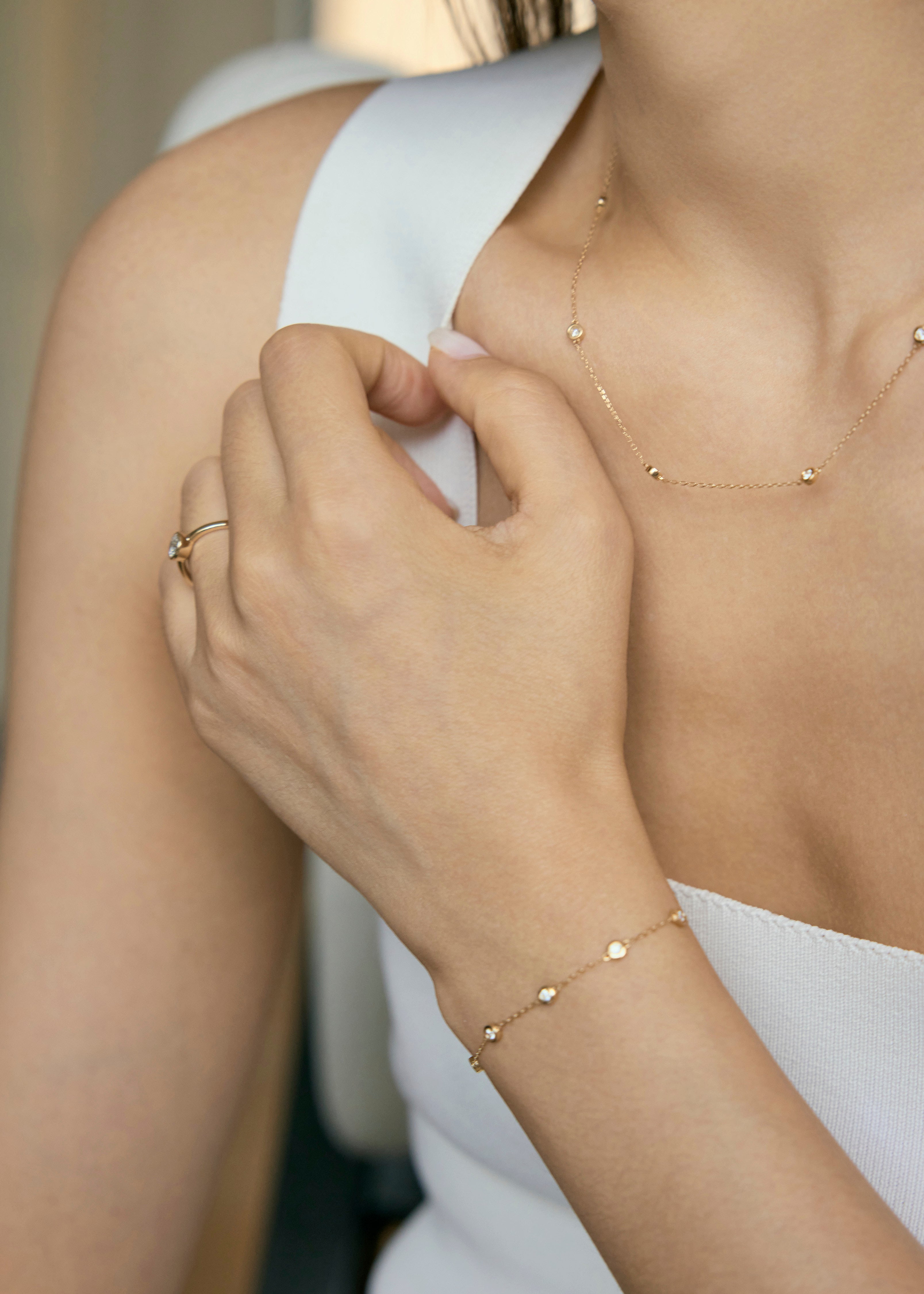Heirloom Bubble 7 Diamond Chain Bracelet
