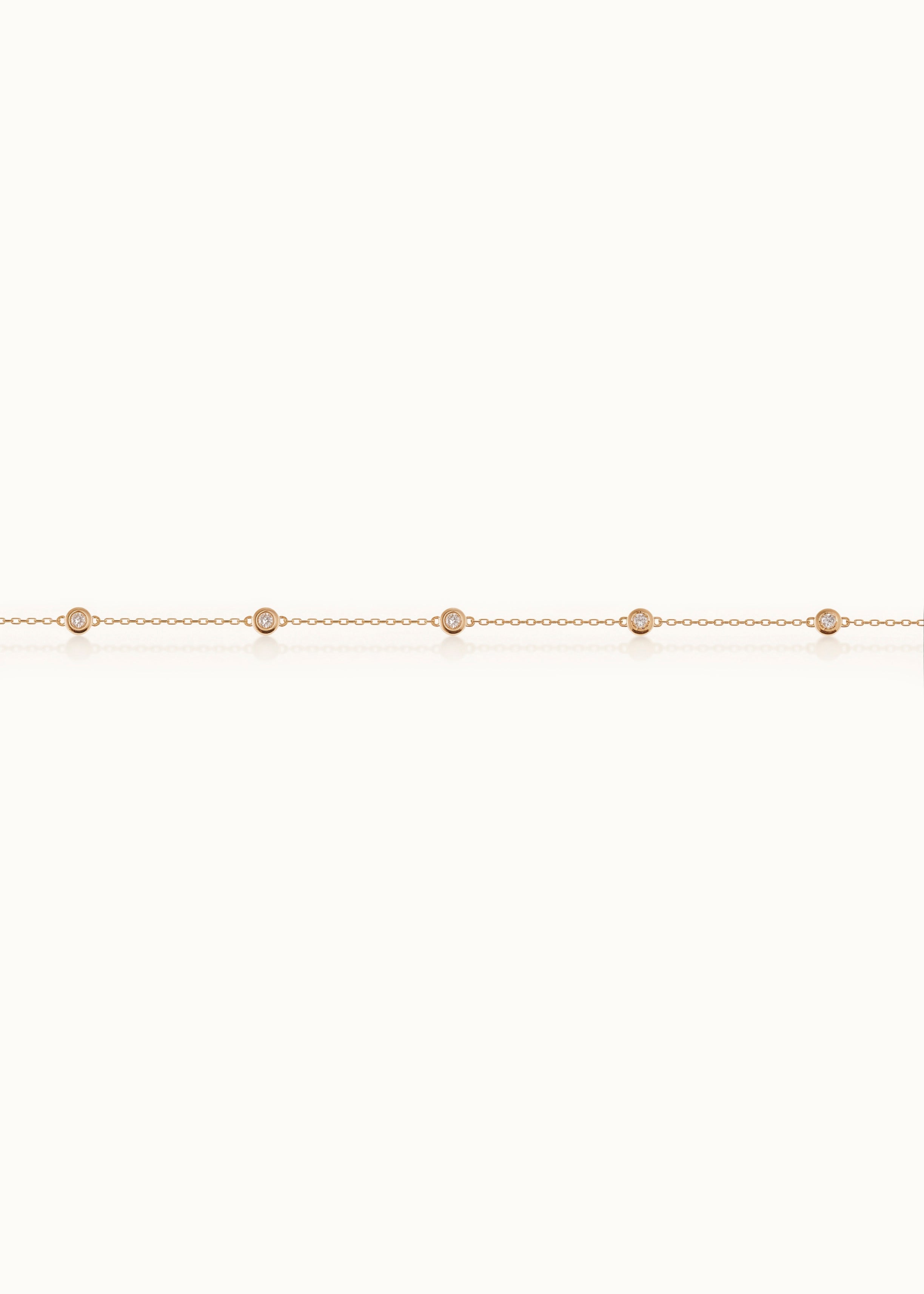 Heirloom Bubble 5 Diamond Chain Bracelet