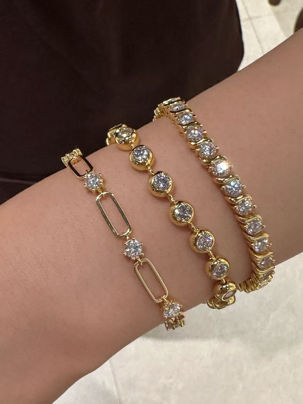 24 Hours Paperclip Moissanite Bracelet 3ct