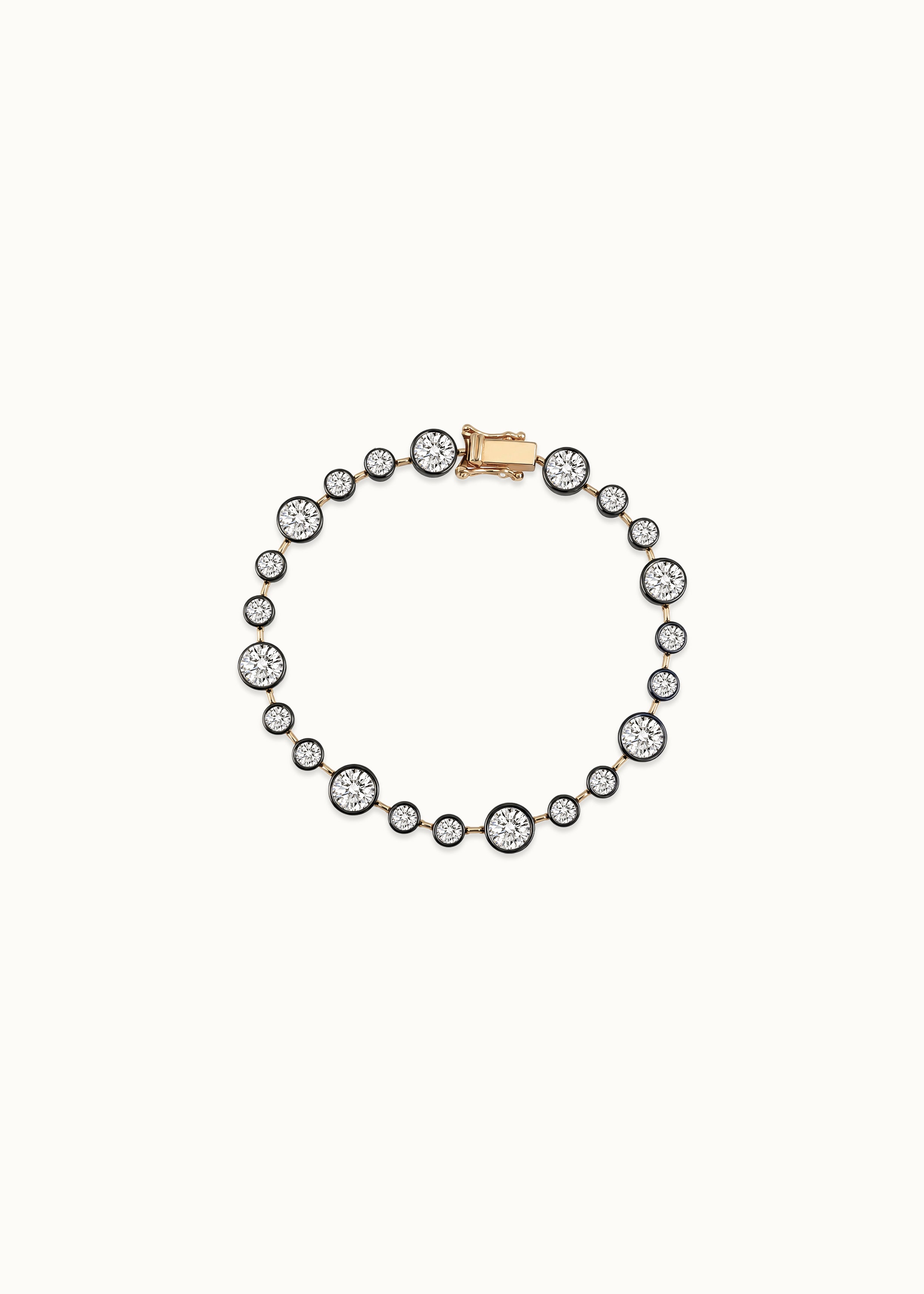 Archive Bubble 7.3mm and 4.5mm Moissanite Tennis Bracelet 5.2ct