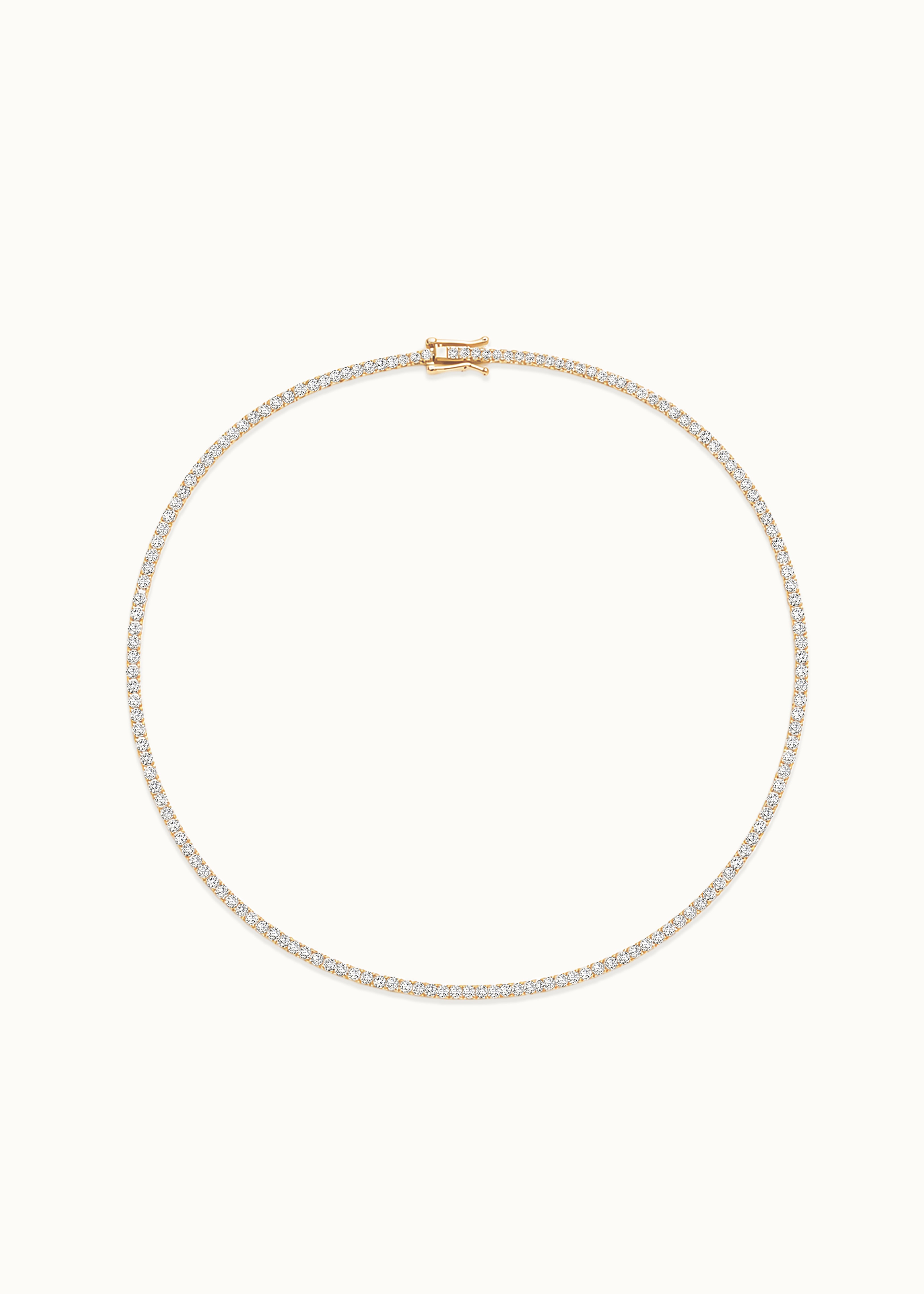 24 Hours Sugar 2mm Moissanite Tennis Necklace
