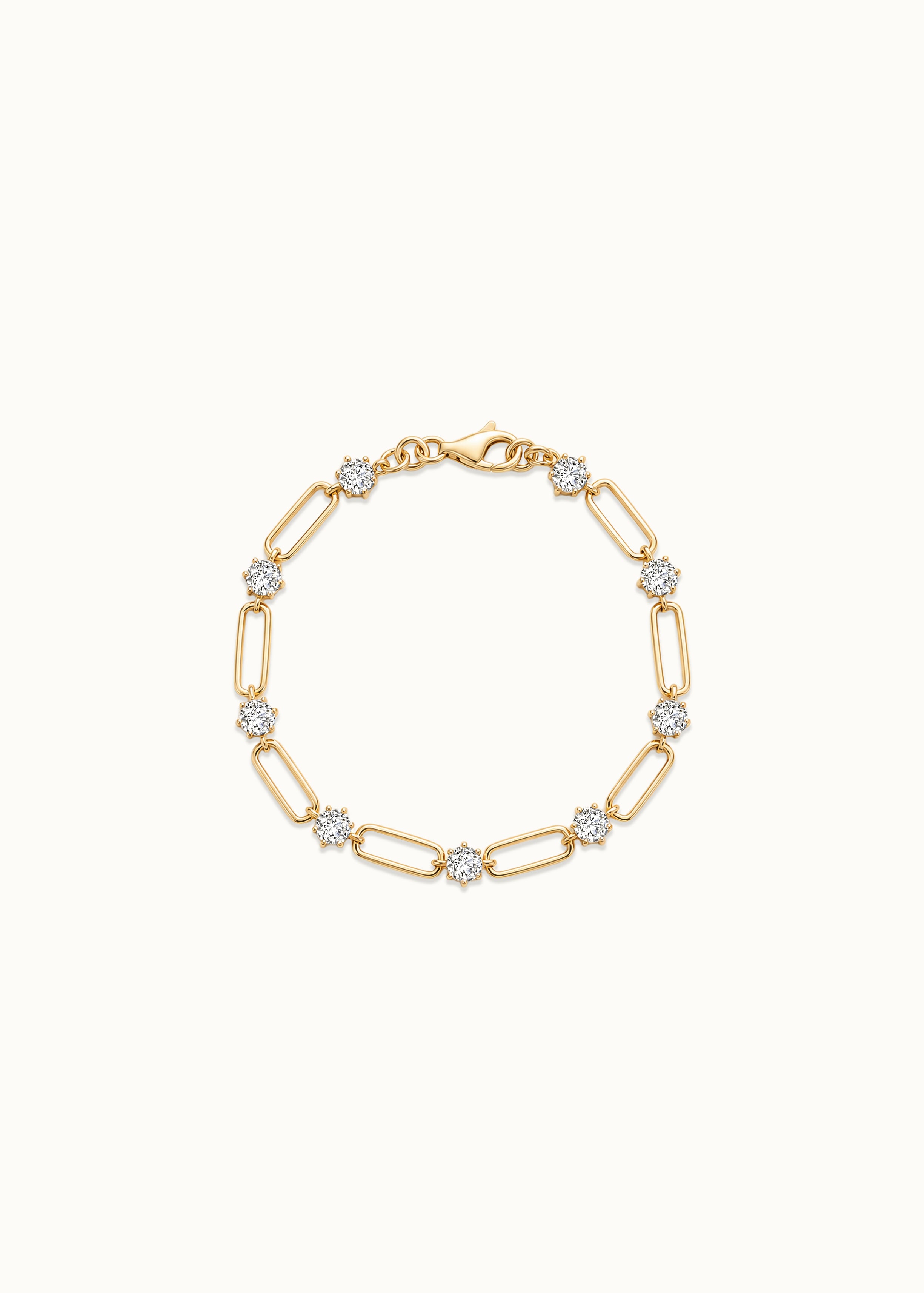 24 Hours Paperclip Links 3ct Moissanite Bracelet